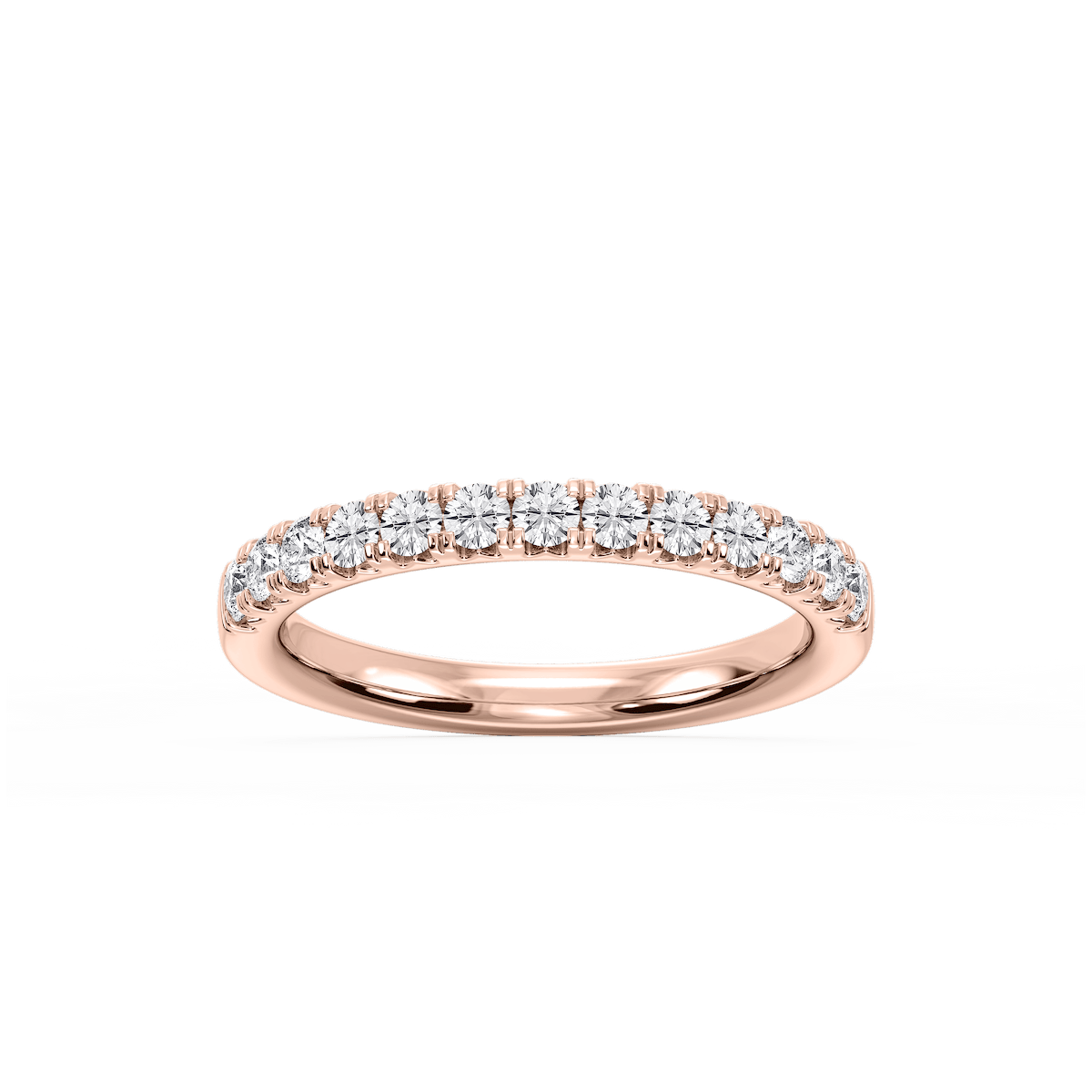 Meredith Round Lab Grown Diamond French Pave Anniversary Band