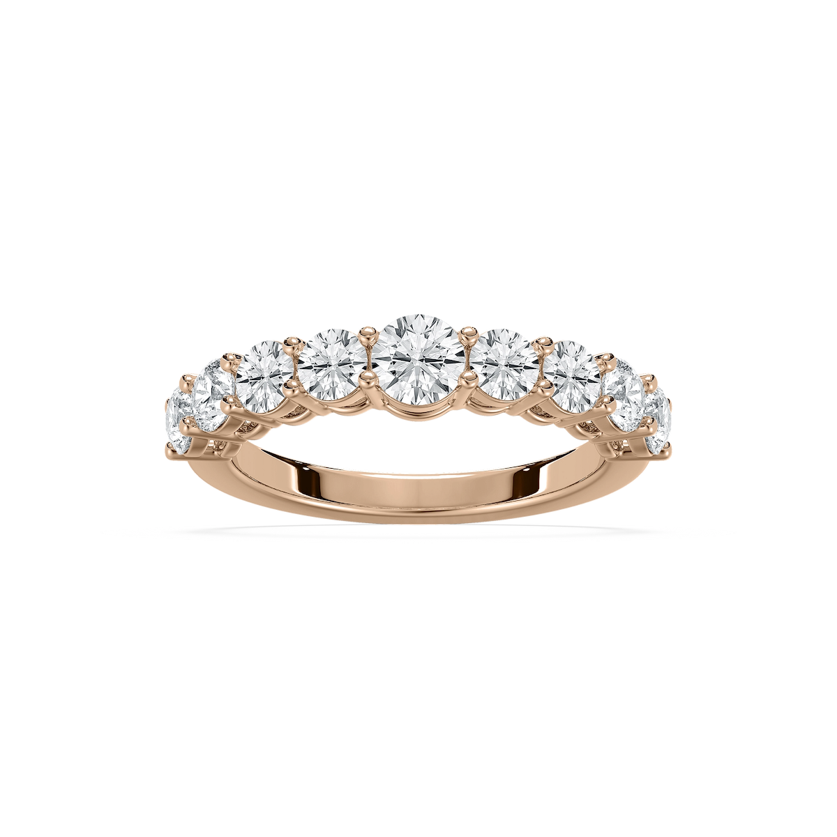 Anacá 1 ½ ctw Round Lab Grown Diamond Nine Stone Anniversary Band