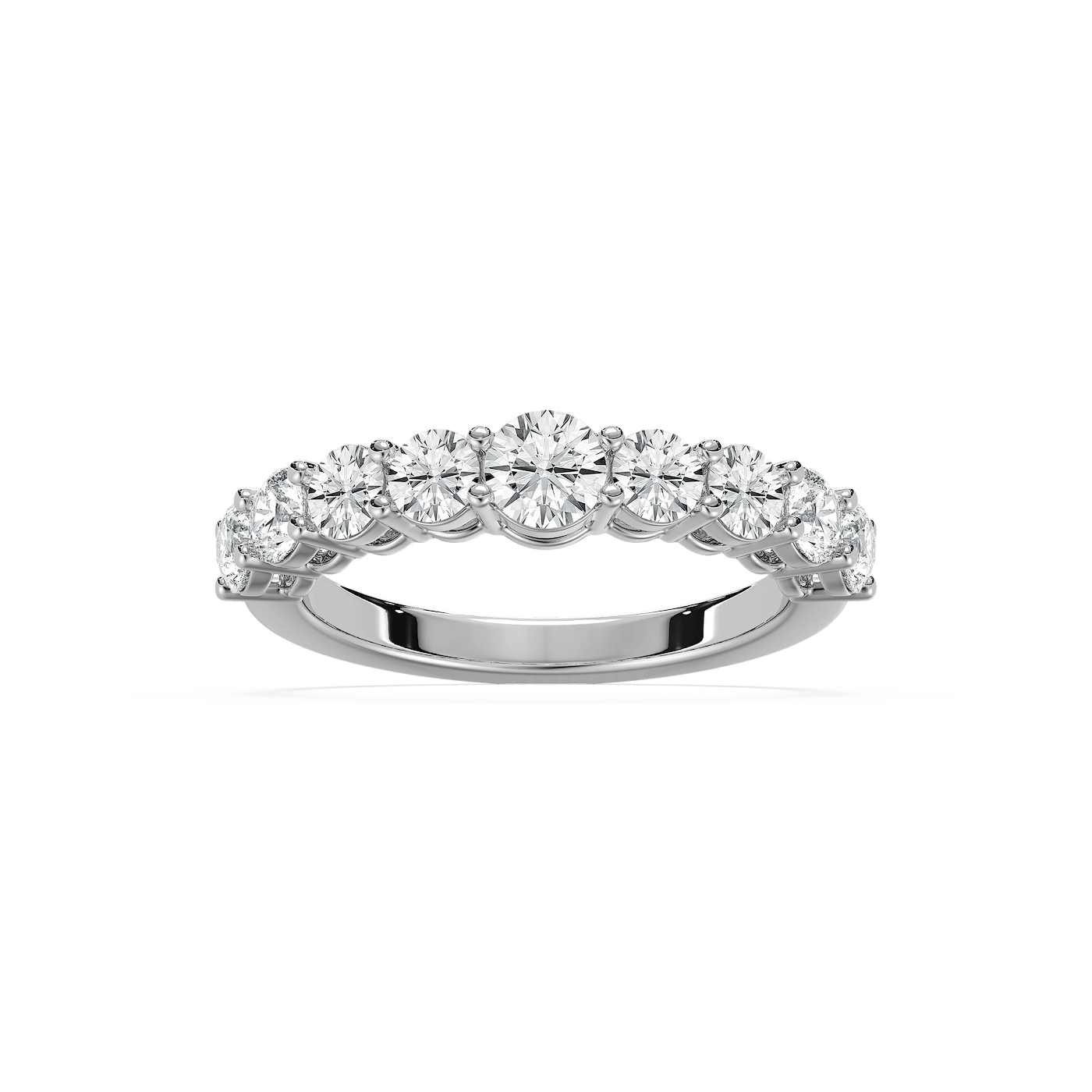Anacá 1 ½ ctw Round Lab Grown Diamond Nine Stone Anniversary Band