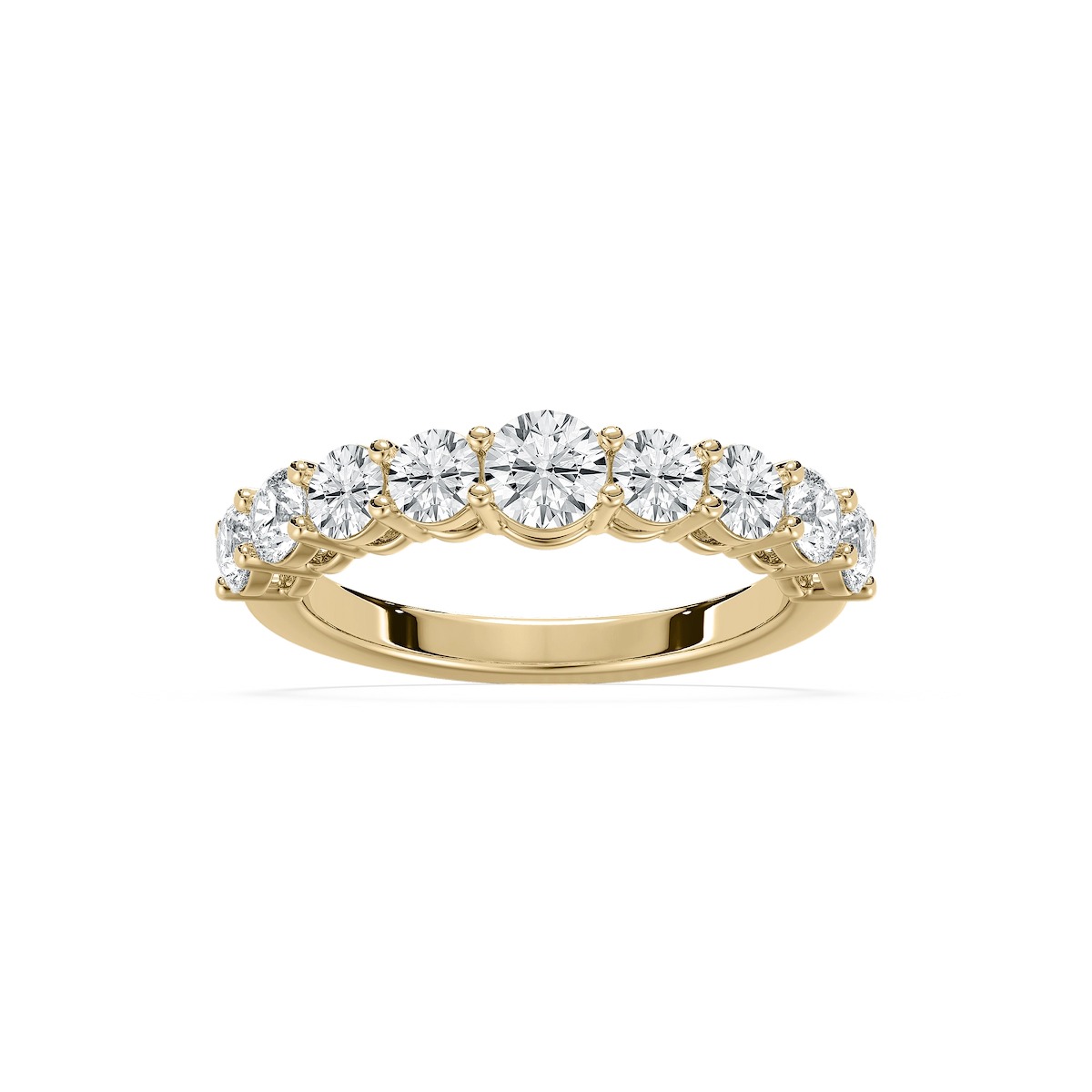 Anacá 1 ½ ctw Round Lab Grown Diamond Nine Stone Anniversary Band