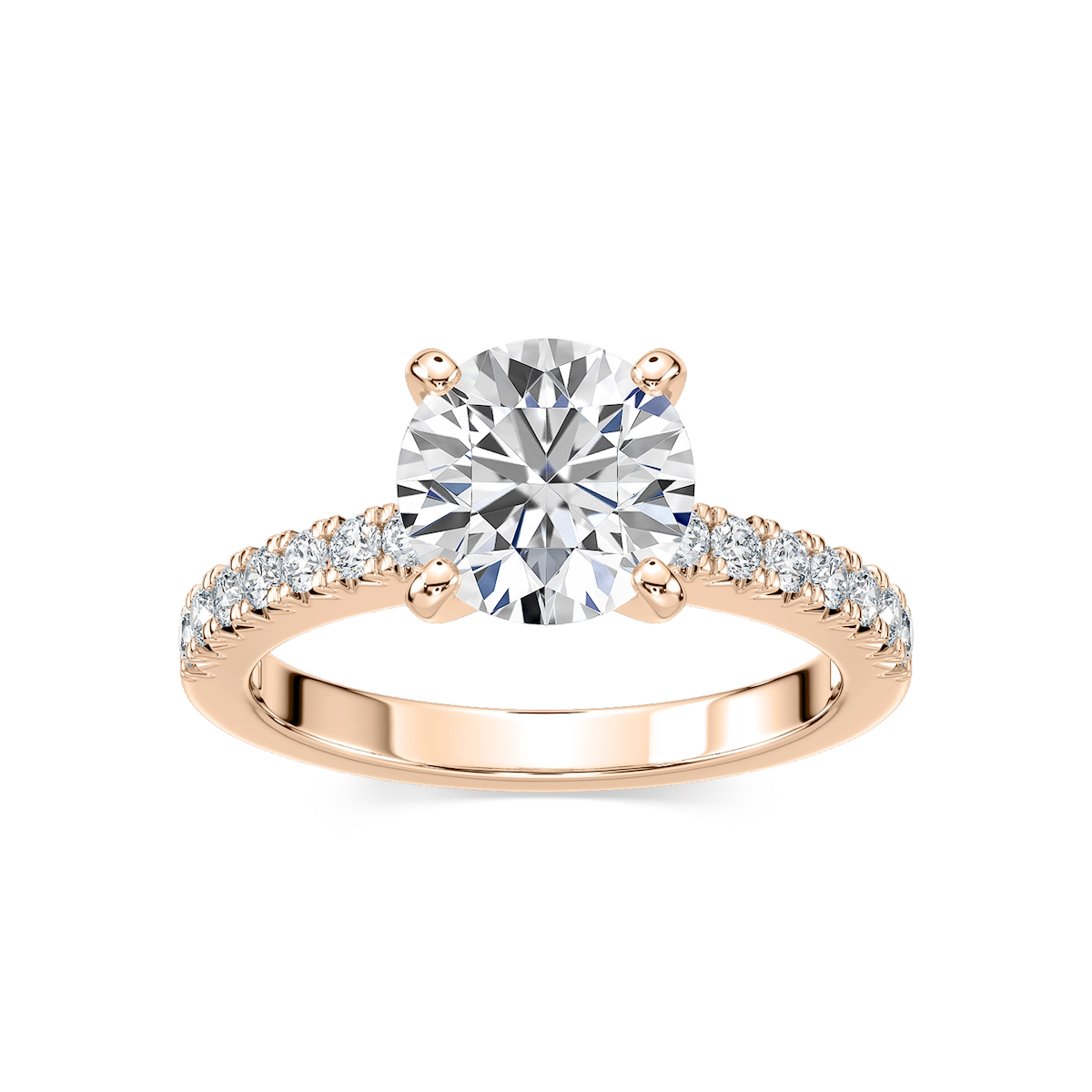 Khloe Lab Grown Diamond Side Stone Engagement Ring
