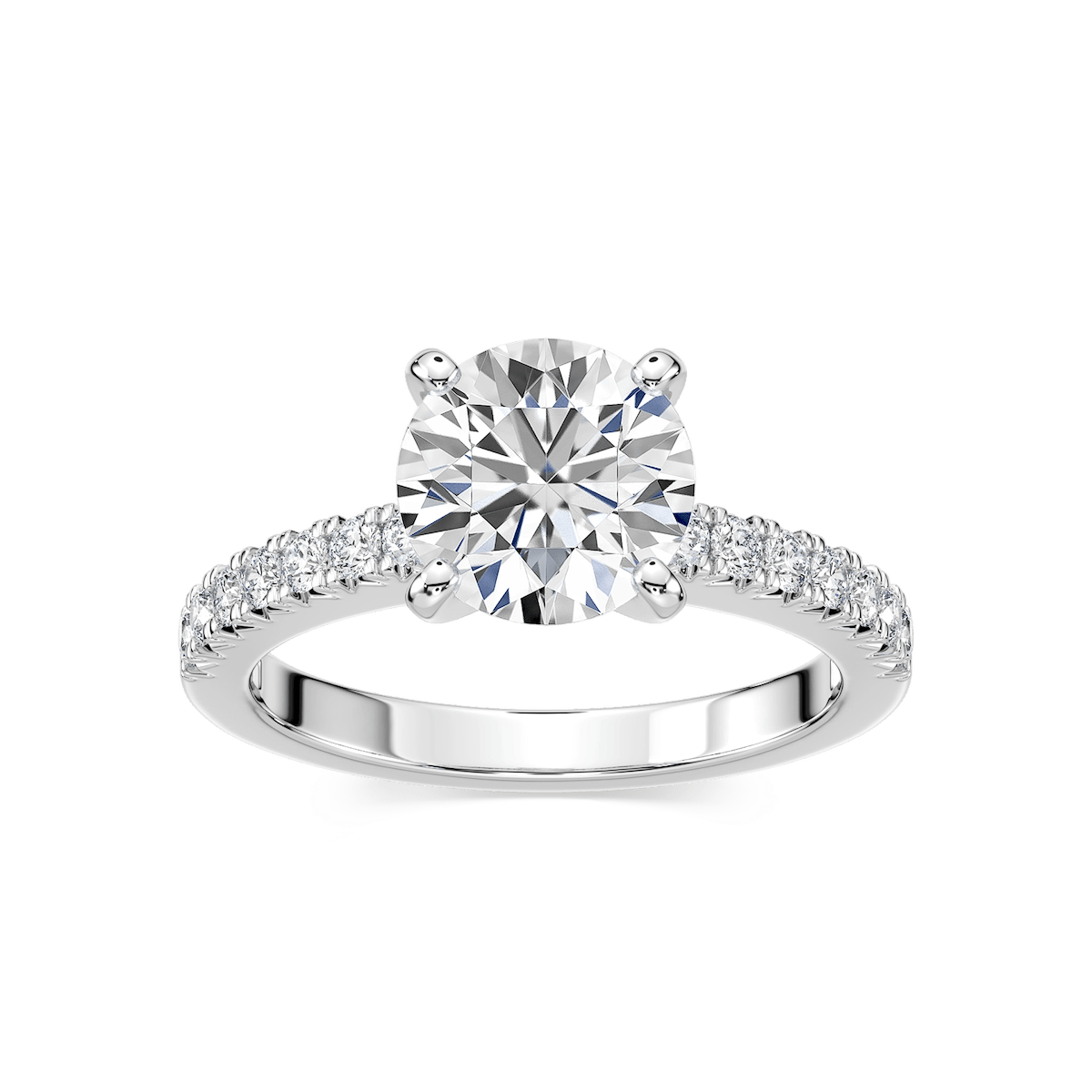 Khloe Lab Grown Diamond Side Stone Engagement Ring