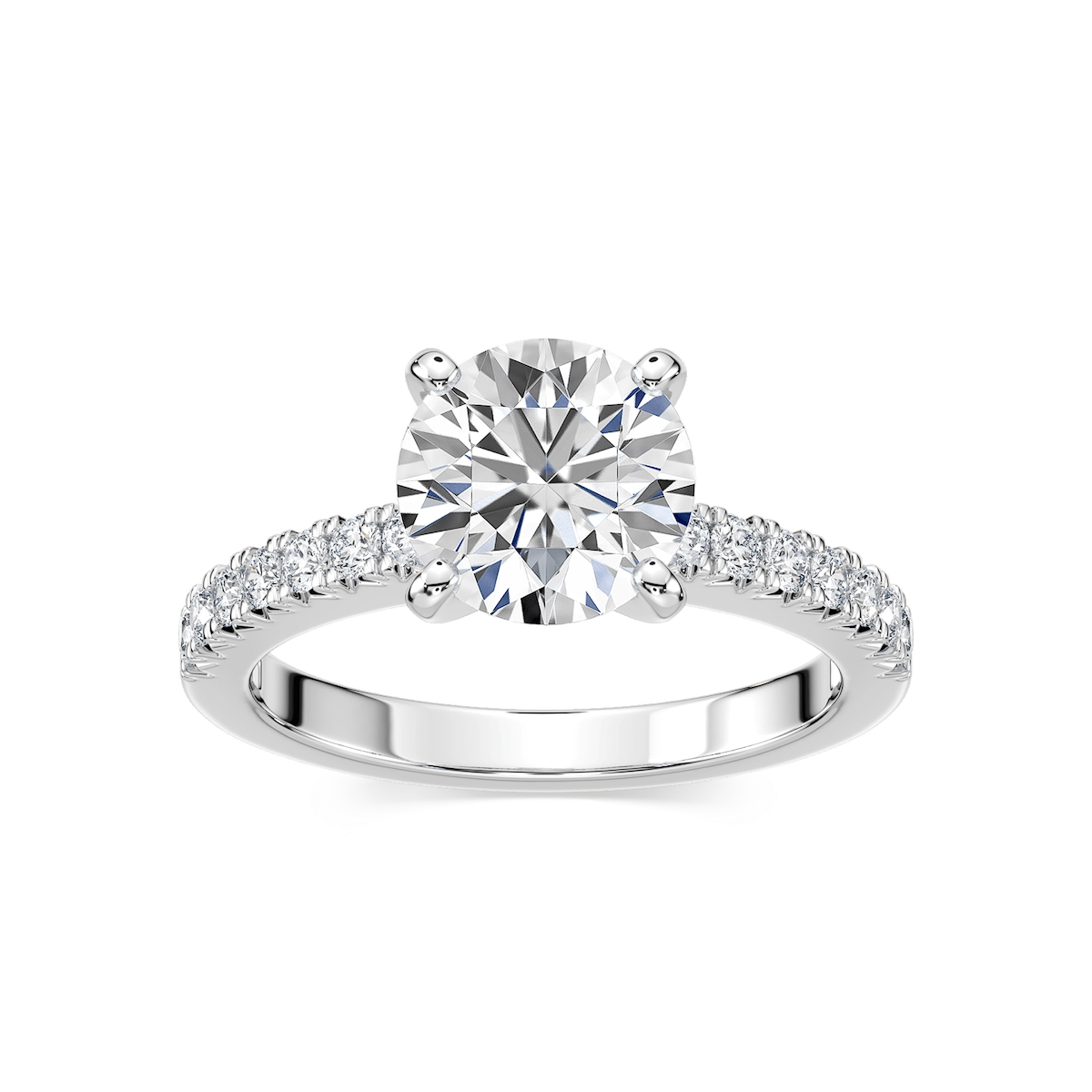 Khloe Lab Grown Diamond Side Stone Engagement Ring