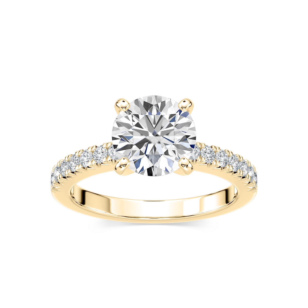 Khloe Lab Grown Diamond Side Stone Engagement Ring