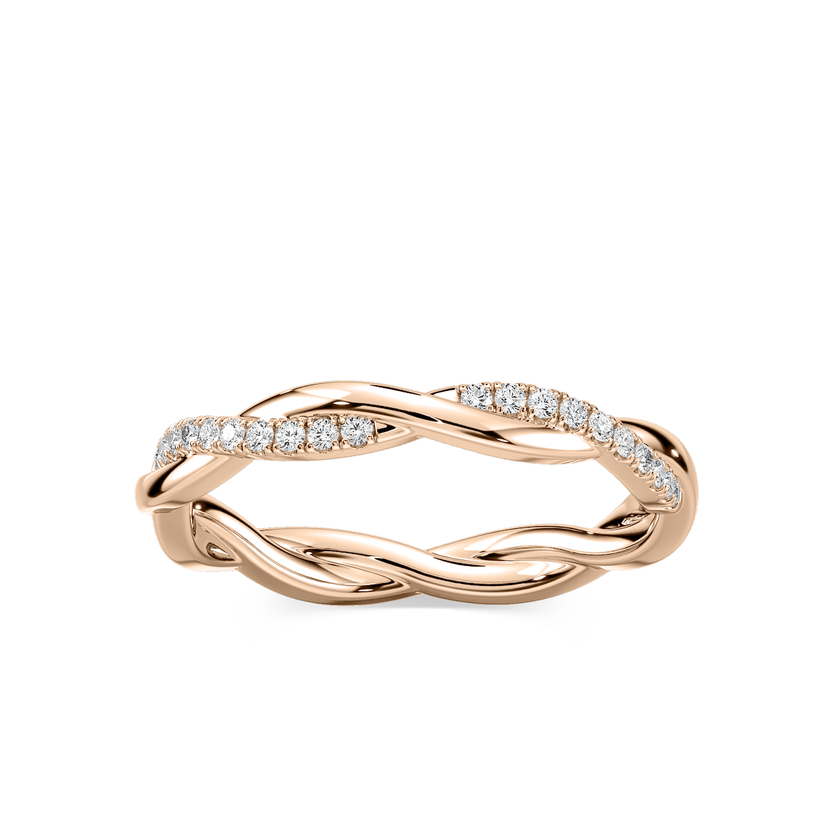 Valentina 1/8 ctw Round Lab Grown Diamond Twist Eternity Band