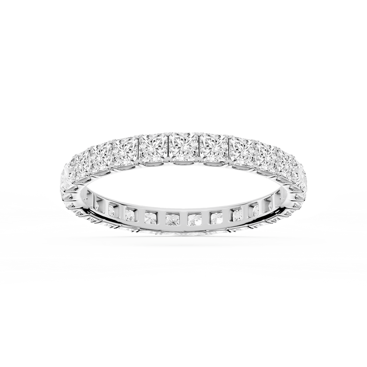 Nicole Princess Lab Grown Diamond Shared Prong Eternity Band