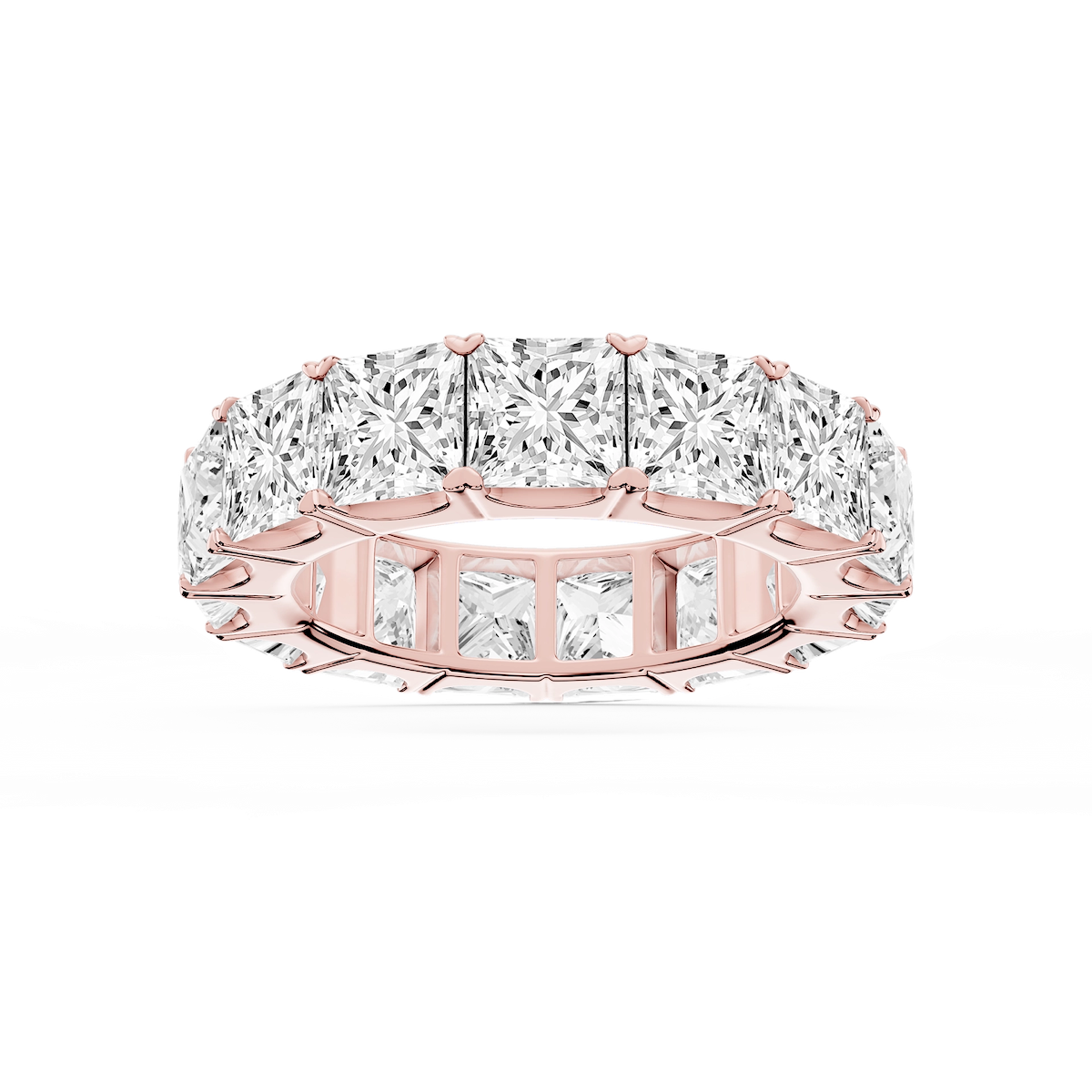 Nicole Princess Lab Grown Diamond Shared Prong Eternity Band