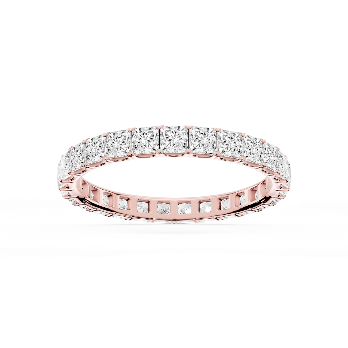Nicole Princess Lab Grown Diamond Shared Prong Eternity Band