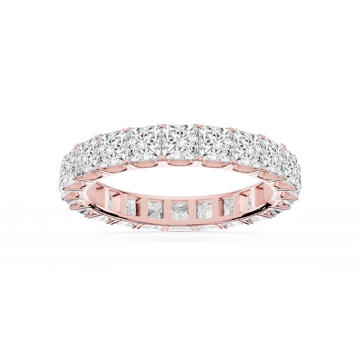 Nicole Princess Lab Grown Diamond Shared Prong Eternity Band