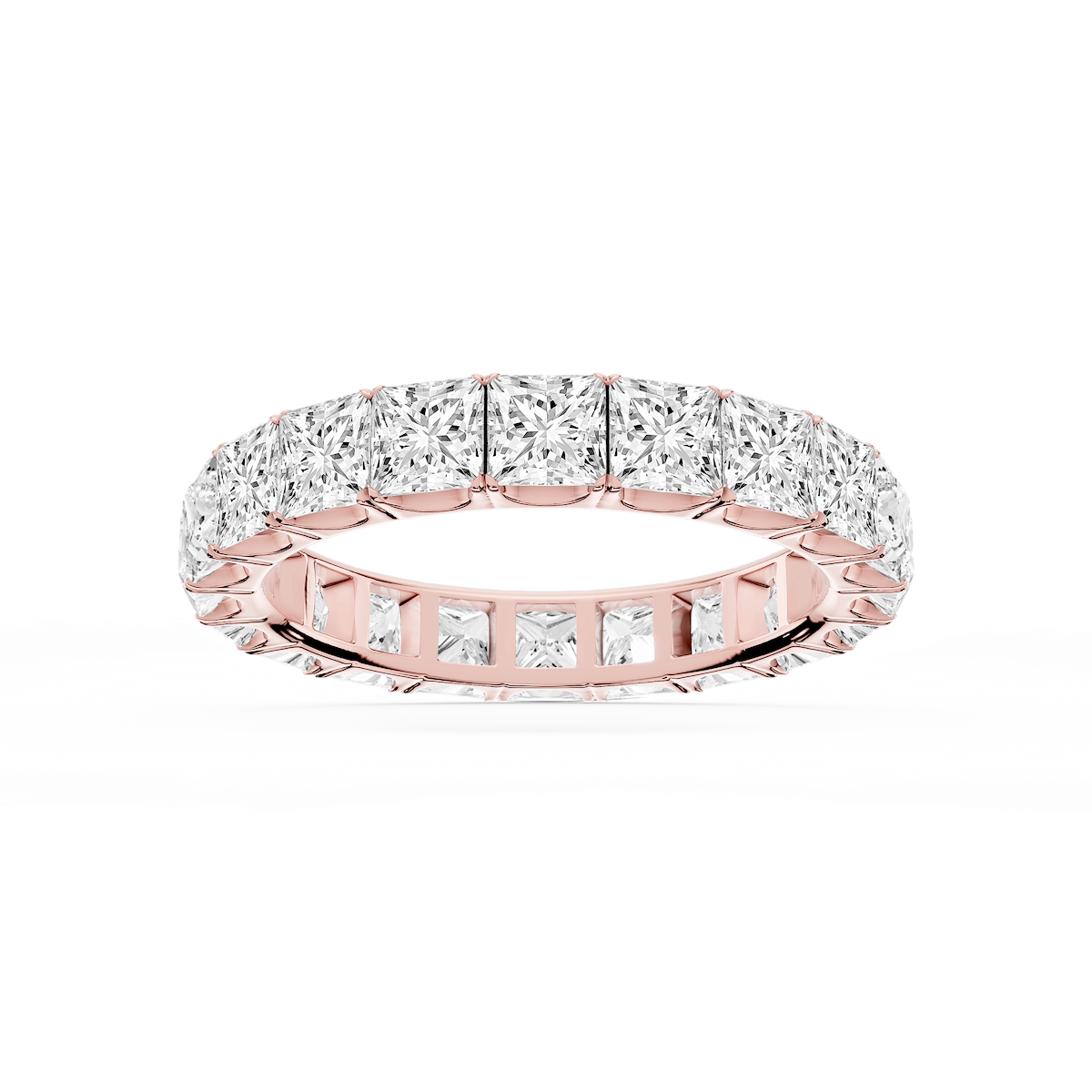 Nicole Princess Lab Grown Diamond Shared Prong Eternity Band
