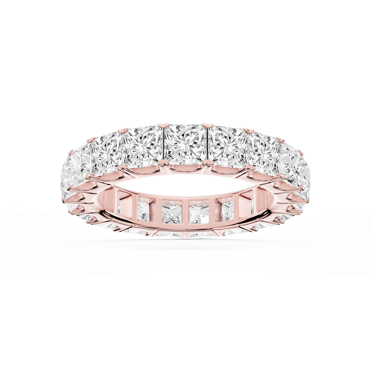 Nicole Princess Lab Grown Diamond Shared Prong Eternity Band