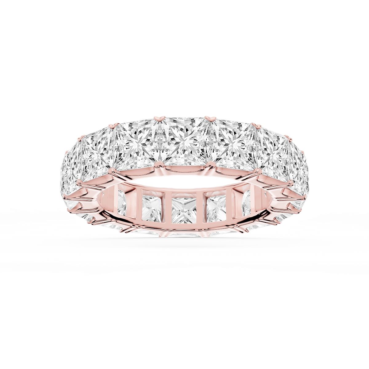 Nicole Princess Lab Grown Diamond Shared Prong Eternity Band