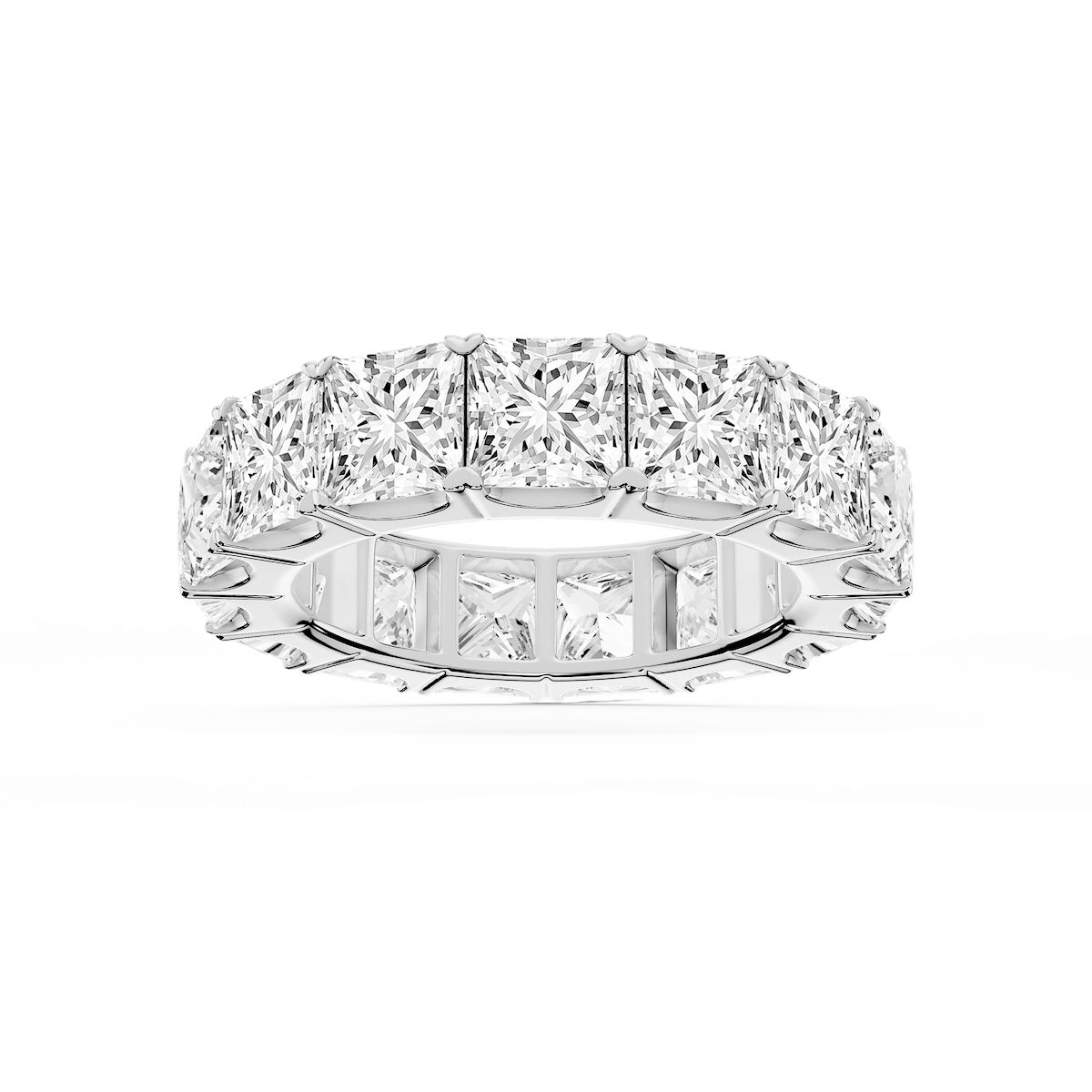Nicole Princess Lab Grown Diamond Shared Prong Eternity Band
