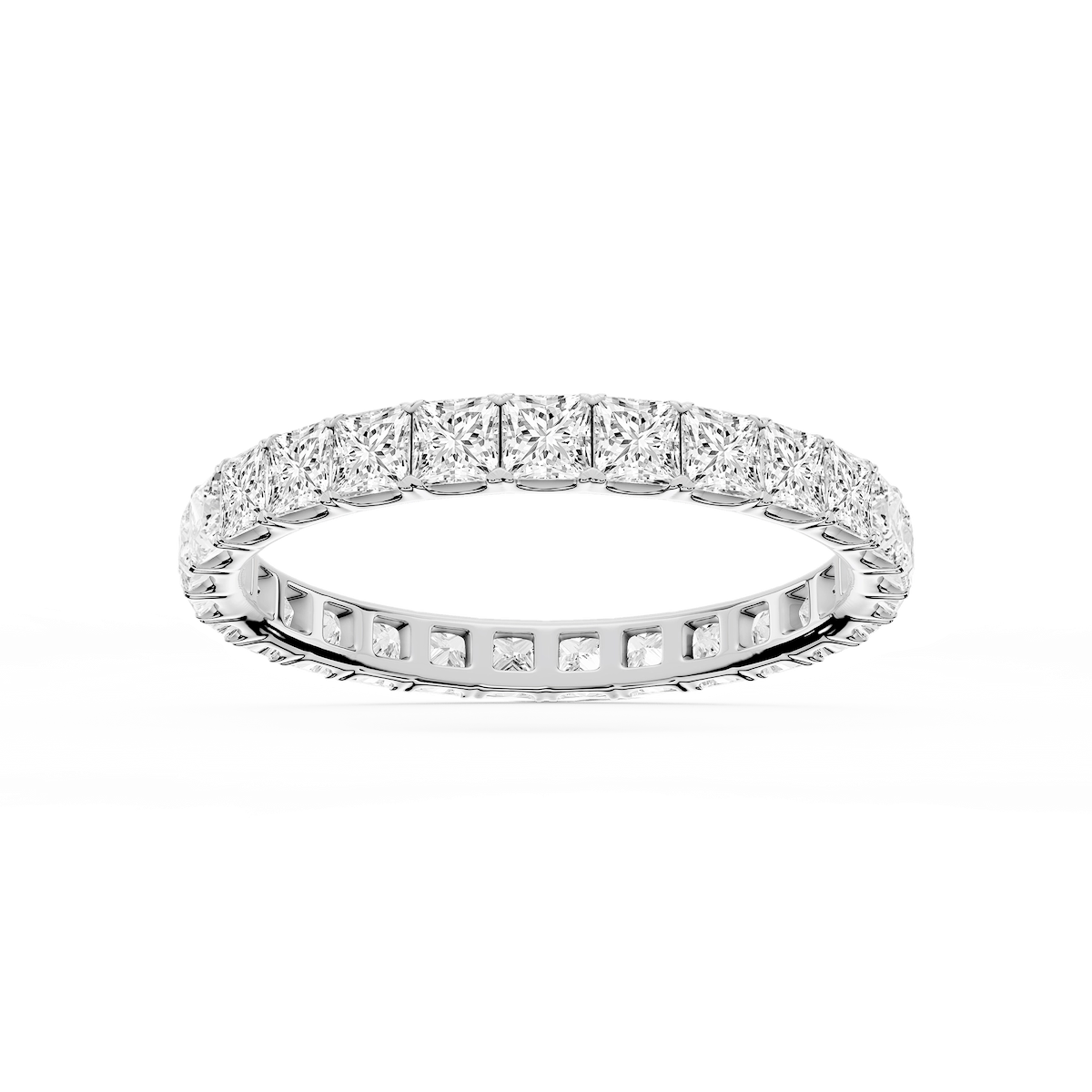 Nicole Princess Lab Grown Diamond Shared Prong Eternity Band