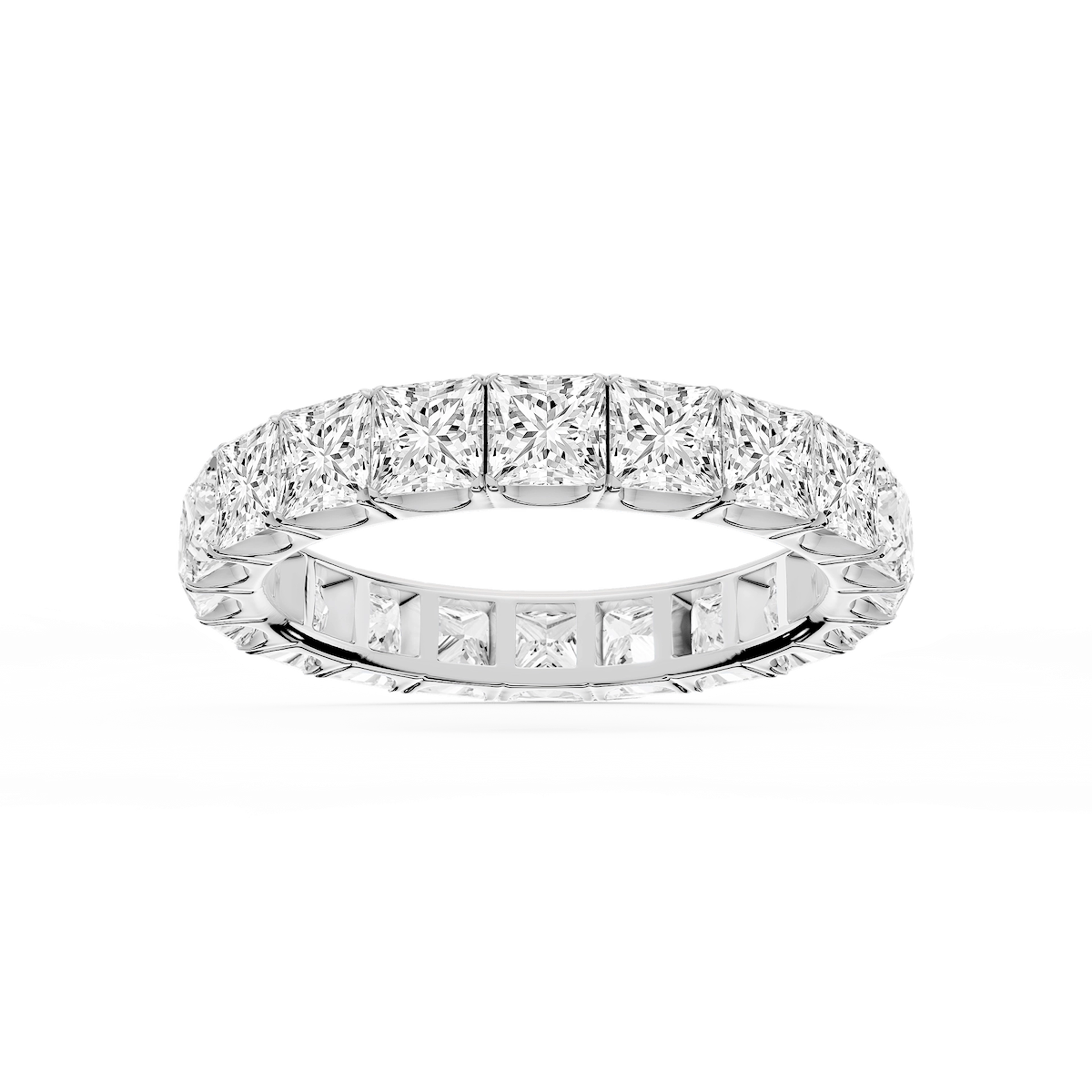 Nicole Princess Lab Grown Diamond Shared Prong Eternity Band