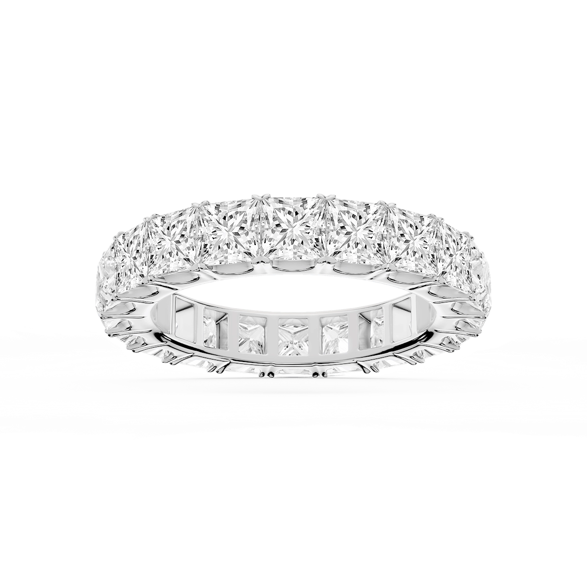 Nicole Princess Lab Grown Diamond Shared Prong Eternity Band