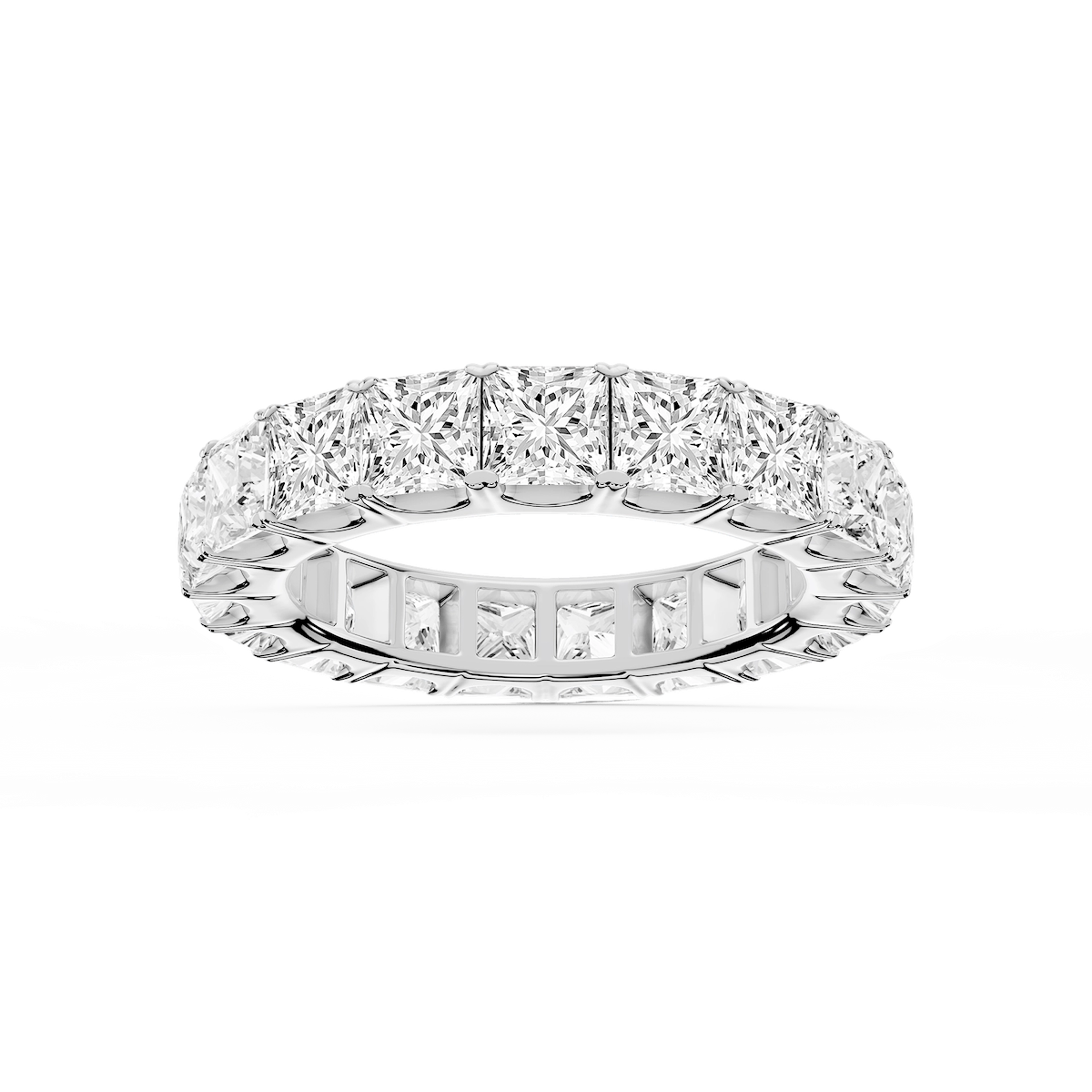 Nicole Princess Lab Grown Diamond Shared Prong Eternity Band