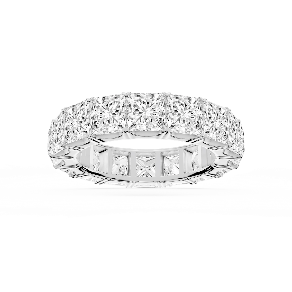 Nicole Princess Lab Grown Diamond Shared Prong Eternity Band