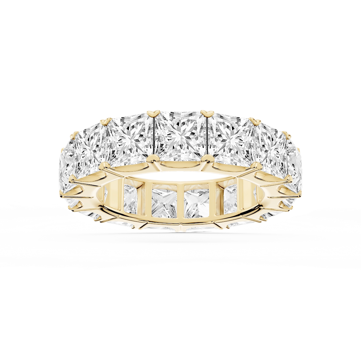 Nicole Princess Lab Grown Diamond Shared Prong Eternity Band