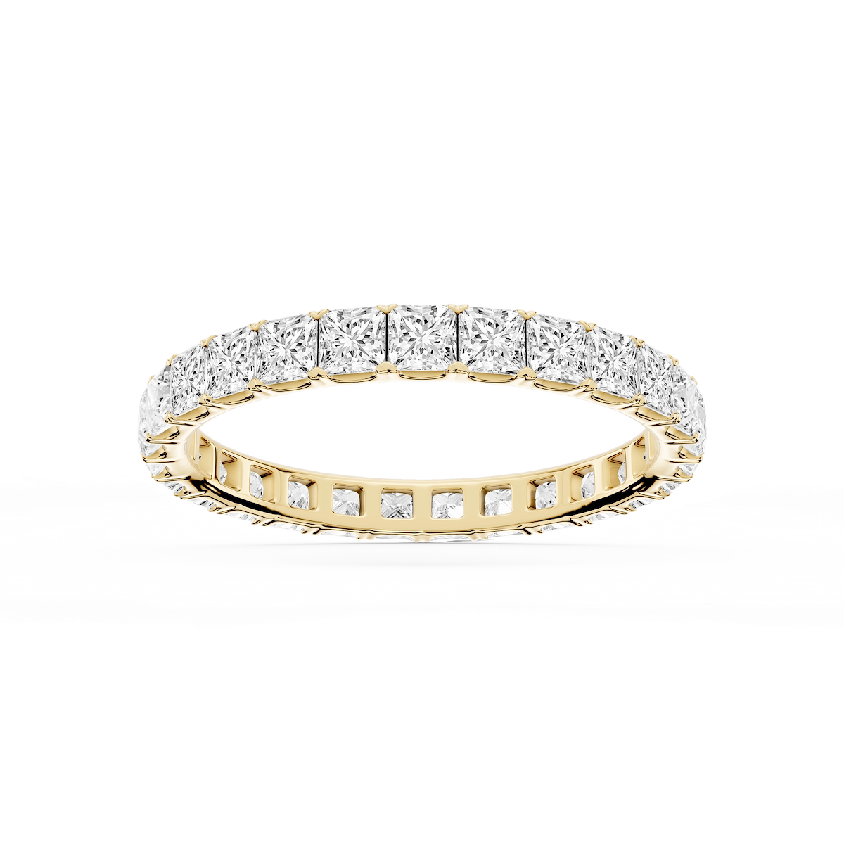 Nicole Princess Lab Grown Diamond Shared Prong Eternity Band