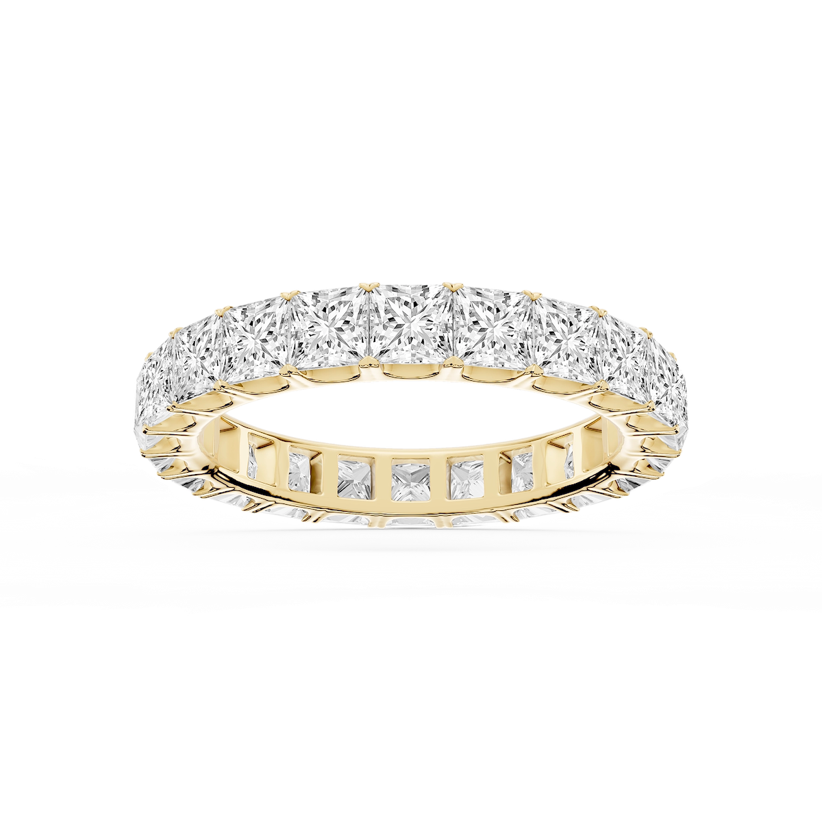 Nicole Princess Lab Grown Diamond Shared Prong Eternity Band