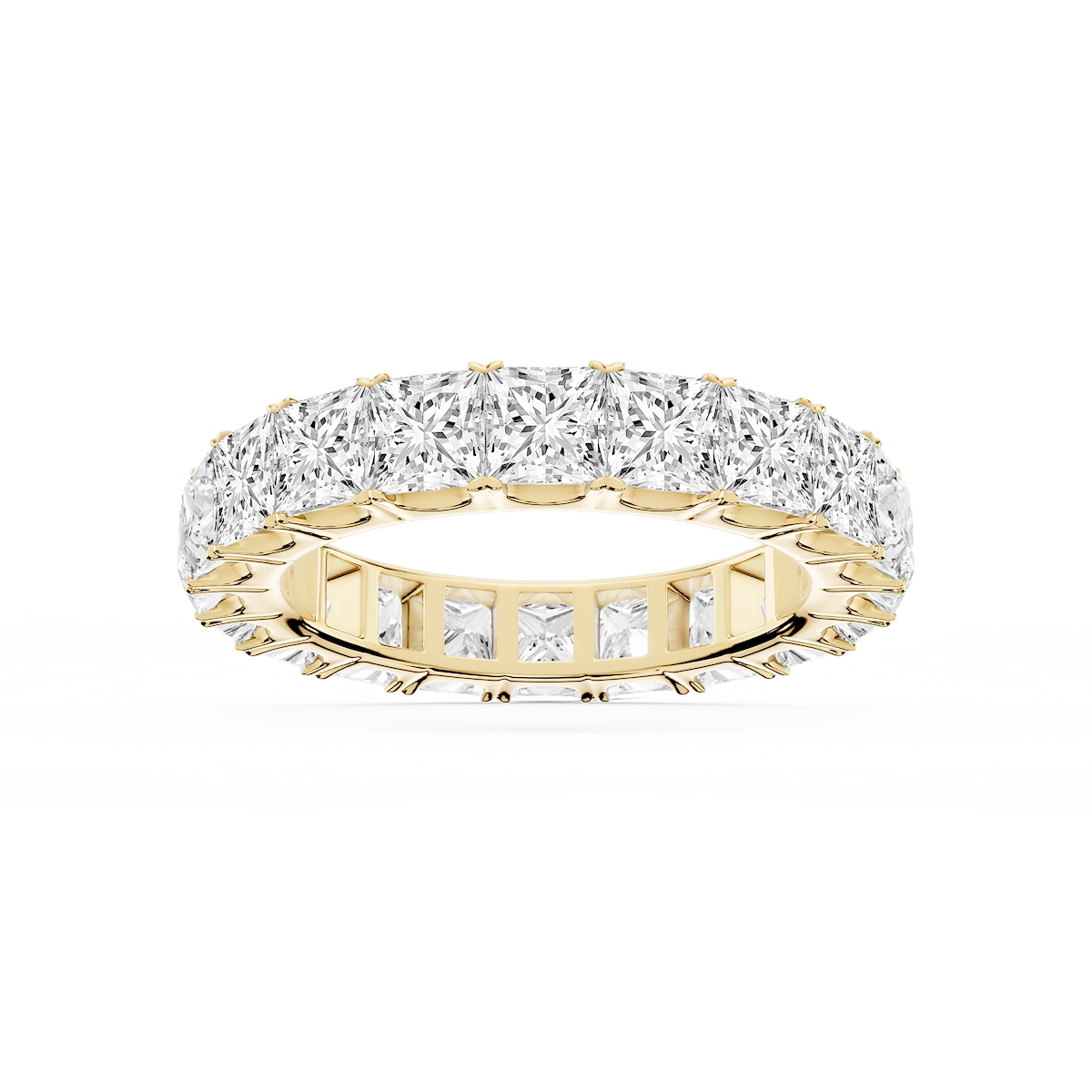 Nicole Princess Lab Grown Diamond Shared Prong Eternity Band
