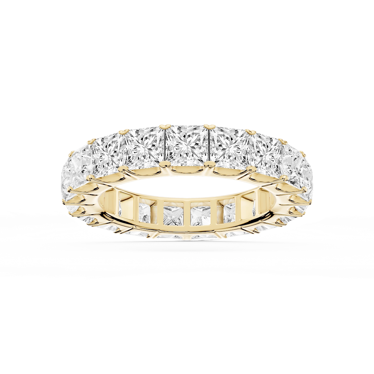 Nicole Princess Lab Grown Diamond Shared Prong Eternity Band