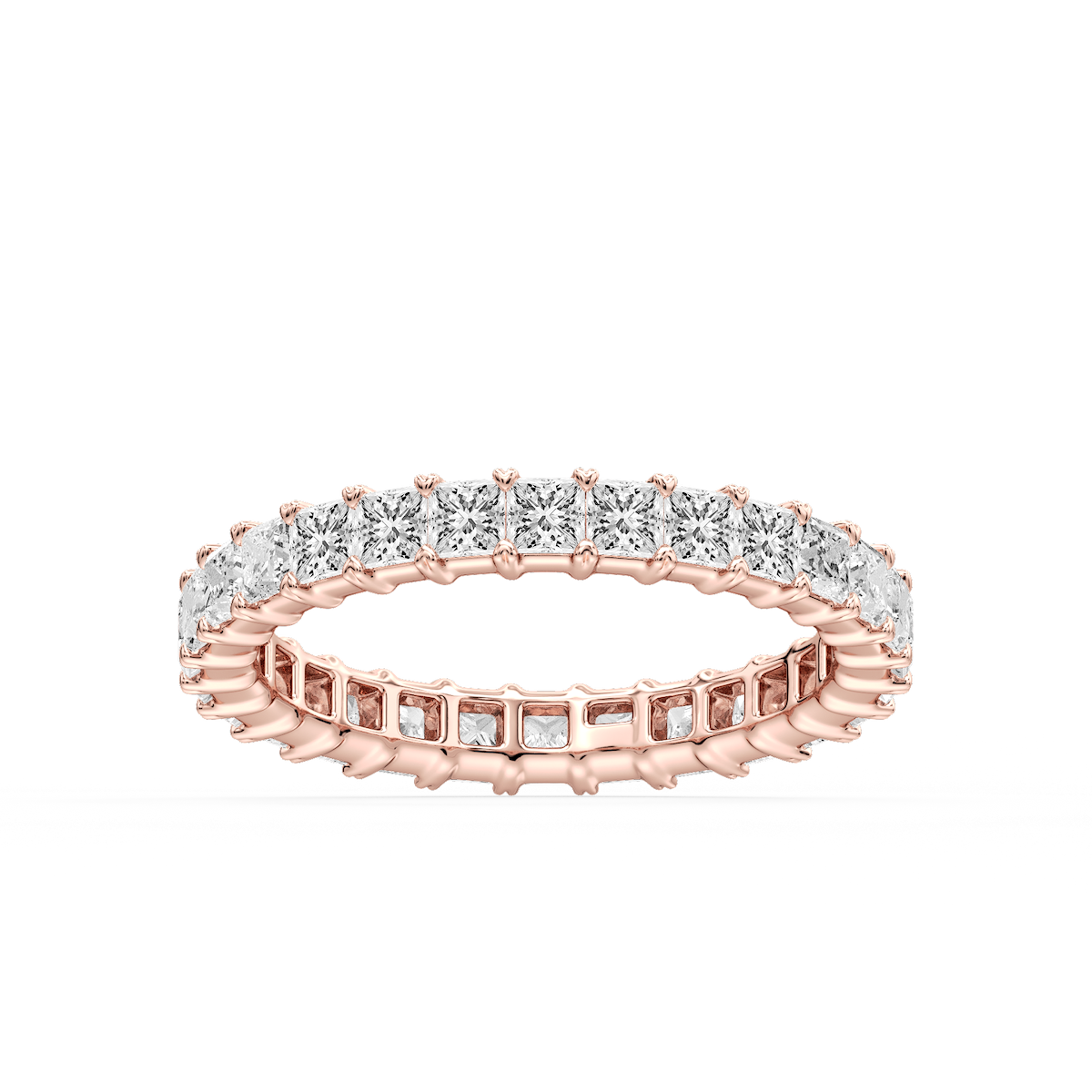 Ocean Princess Lab Grown Diamond Shared V-Prong Eternity Band