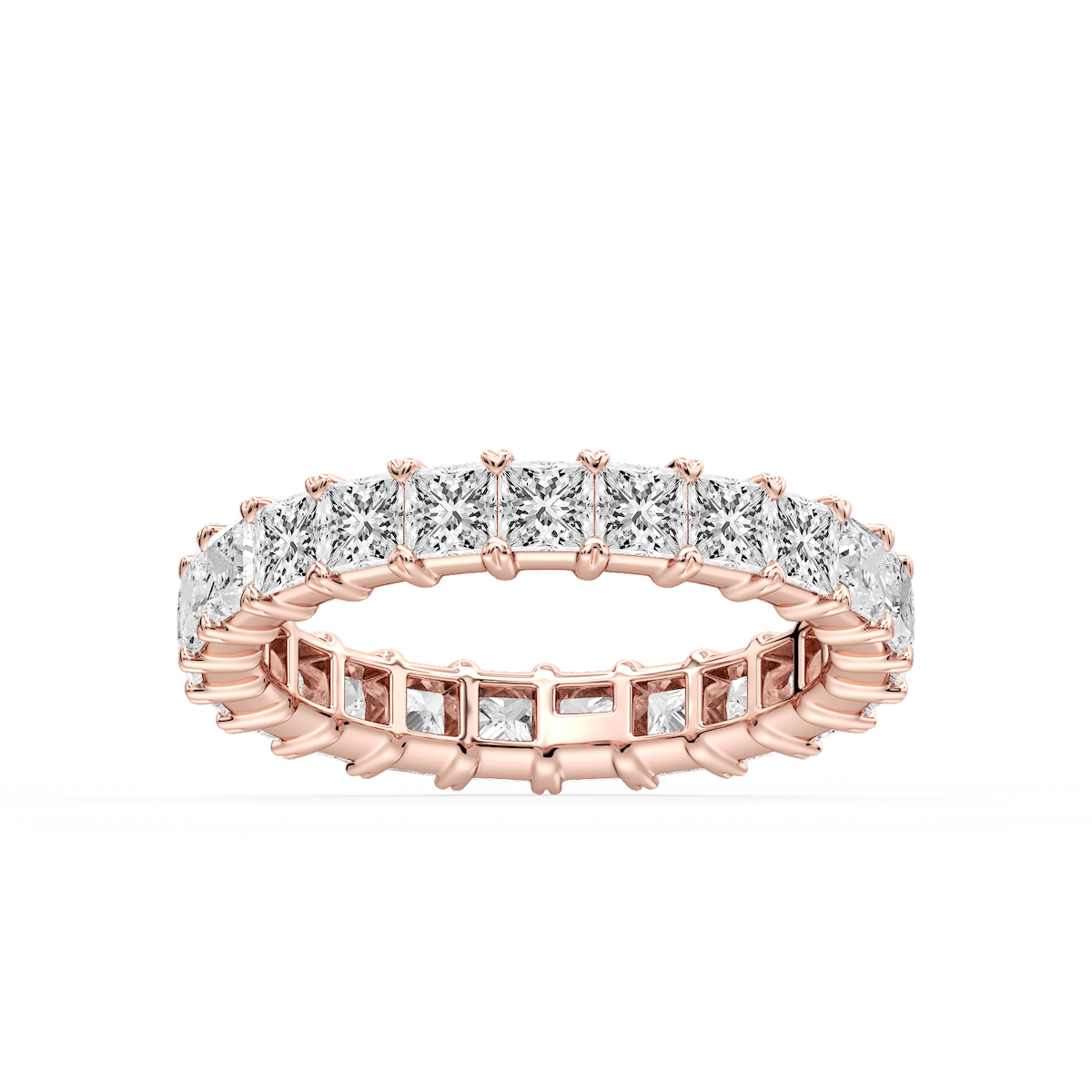 Ocean Princess Lab Grown Diamond Shared V-Prong Eternity Band