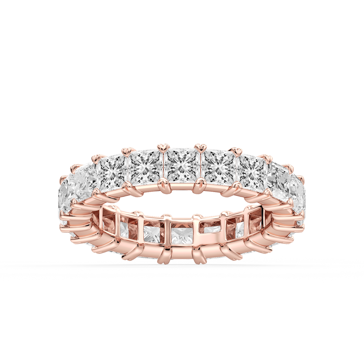 Ocean Princess Lab Grown Diamond Shared V-Prong Eternity Band