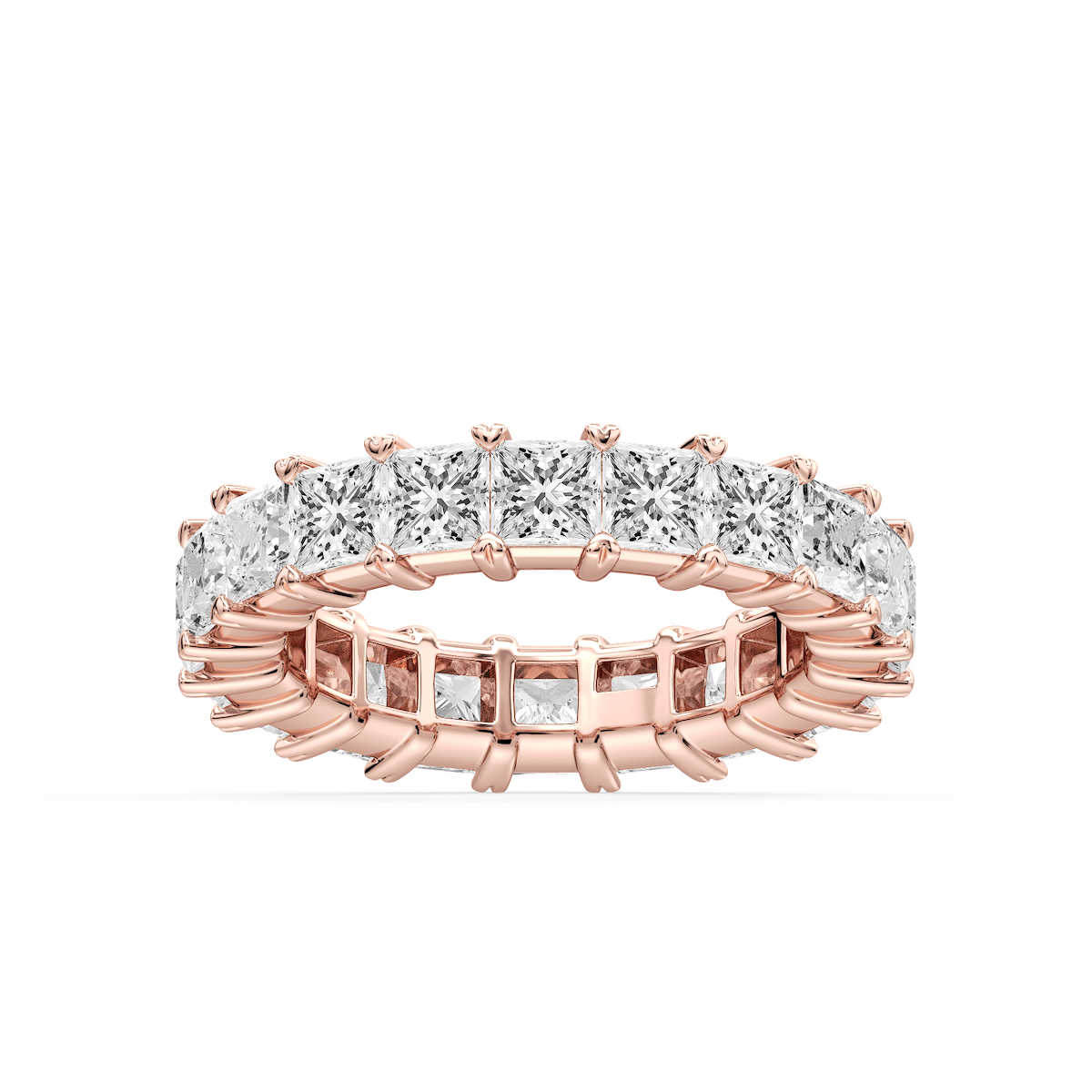 Ocean Princess Lab Grown Diamond Shared V-Prong Eternity Band