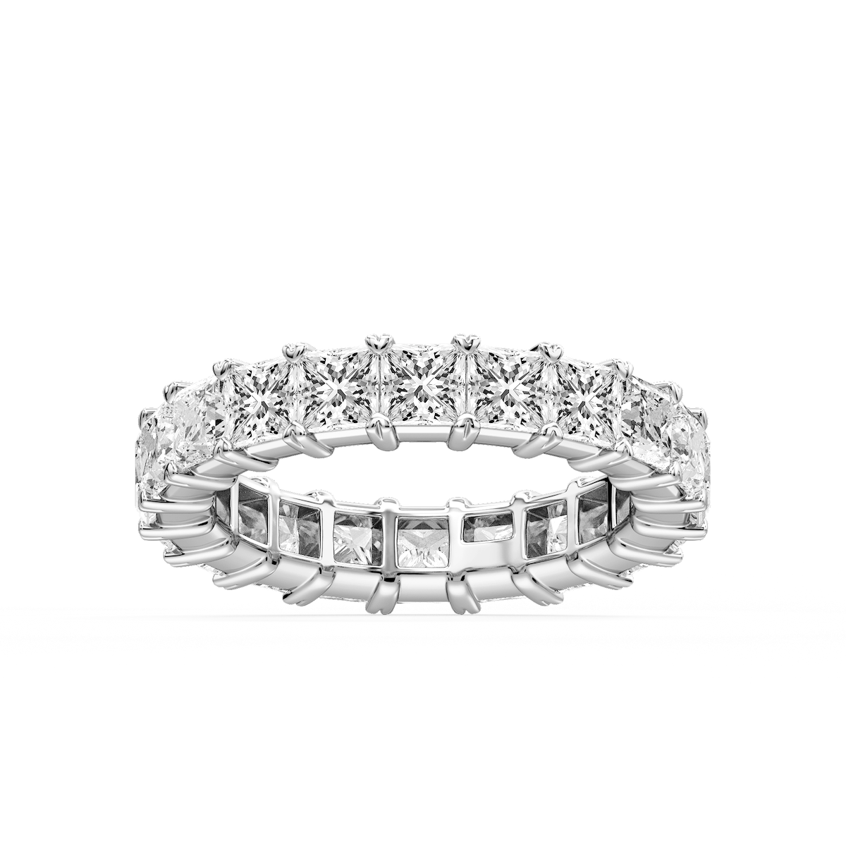 Ocean Princess Lab Grown Diamond Shared V-Prong Eternity Band