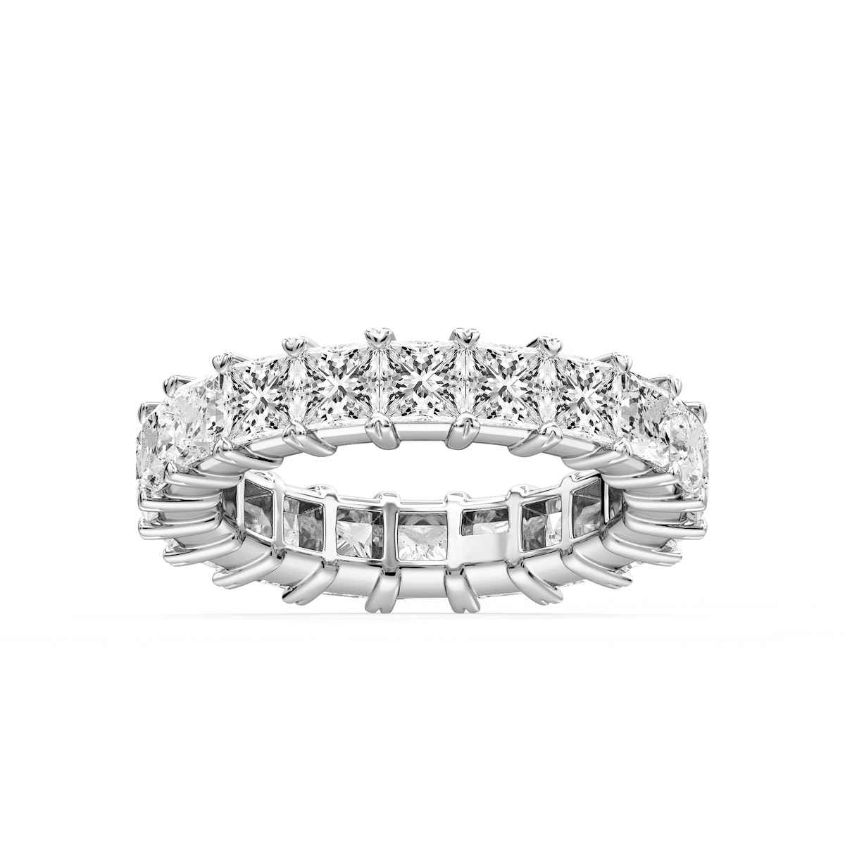 Ocean Princess Lab Grown Diamond Shared V-Prong Eternity Band