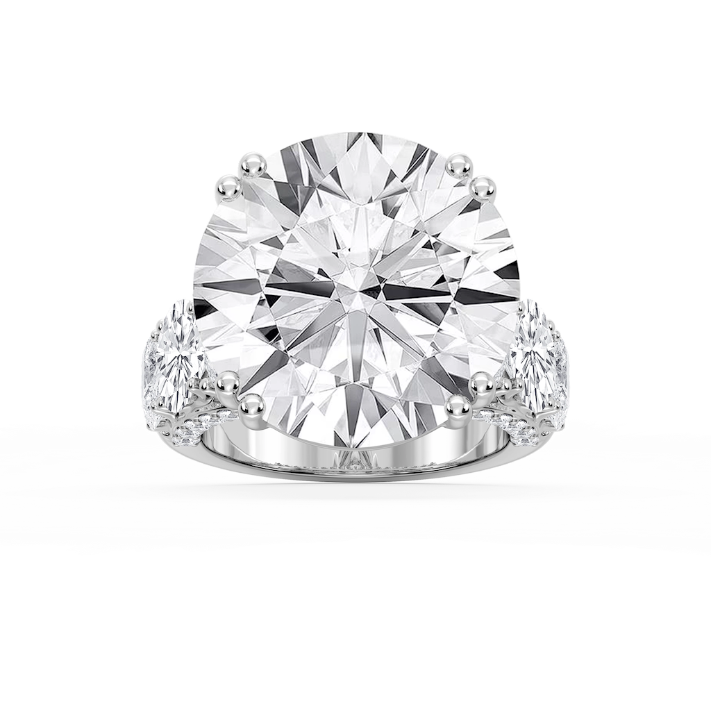 【8/16まで】PRY Distorted Diamond Ring 17号 Ophelia 27 ¼ ctw Round Lab Grown Diamond Graduated Side Stone