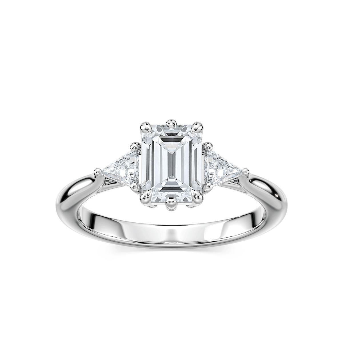 Elizabeth Lab Grown Diamond Six Prong Three Stone Engagement Ring