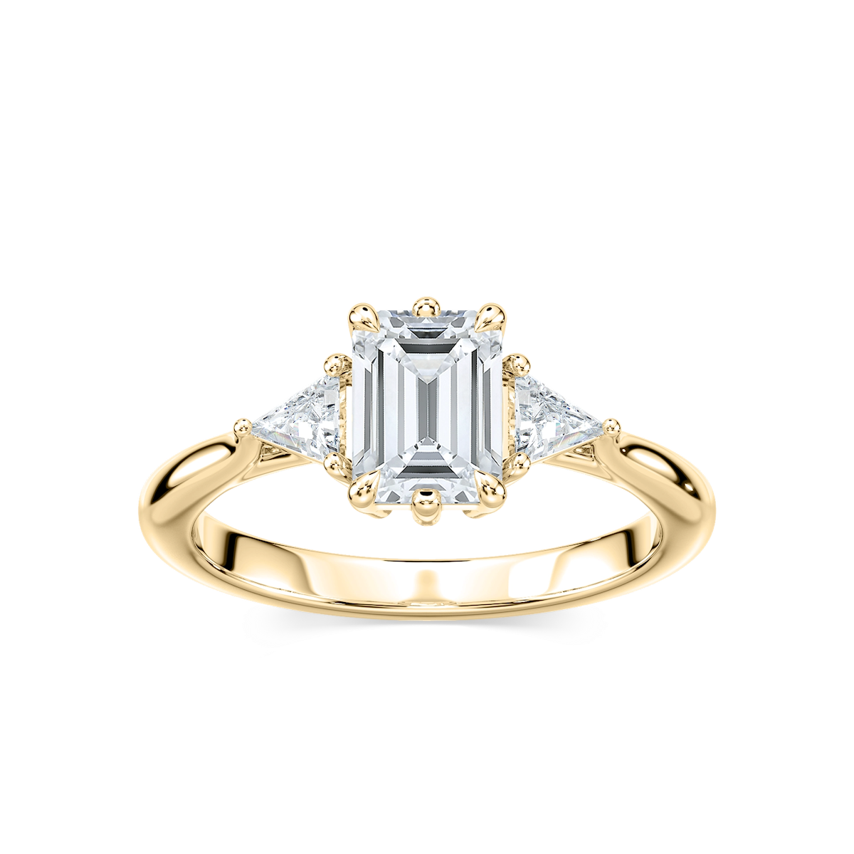 Elizabeth Lab Grown Diamond Six Prong Three Stone Engagement Ring