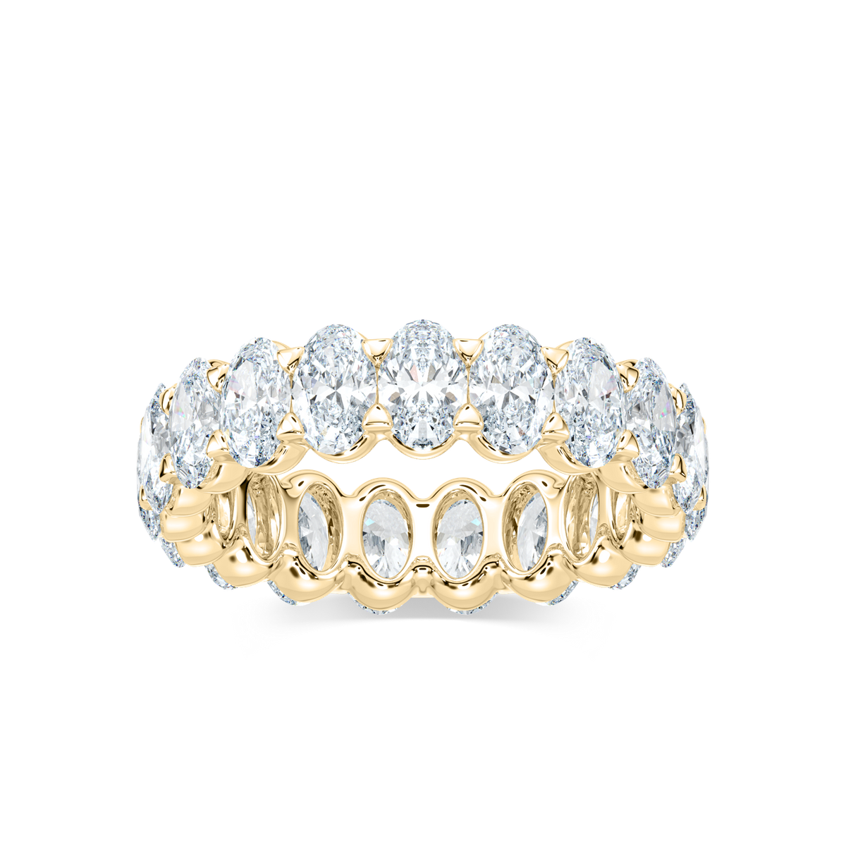 Ocean Oval Lab Grown Diamond Shared Prong Eternity Band