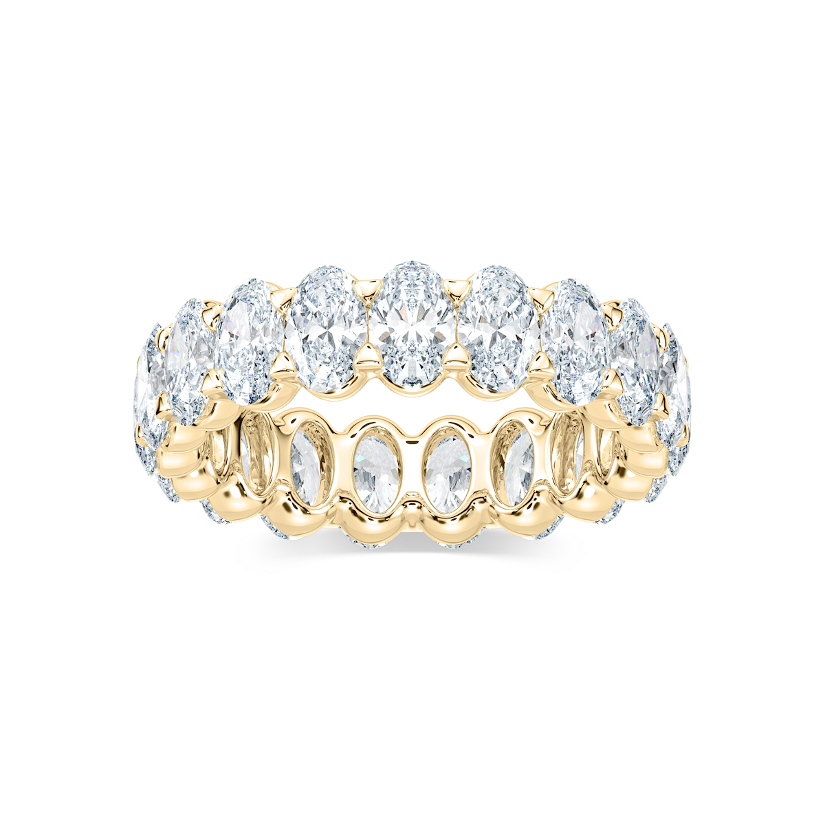 Ocean Oval Lab Grown Diamond Shared Prong Eternity Band