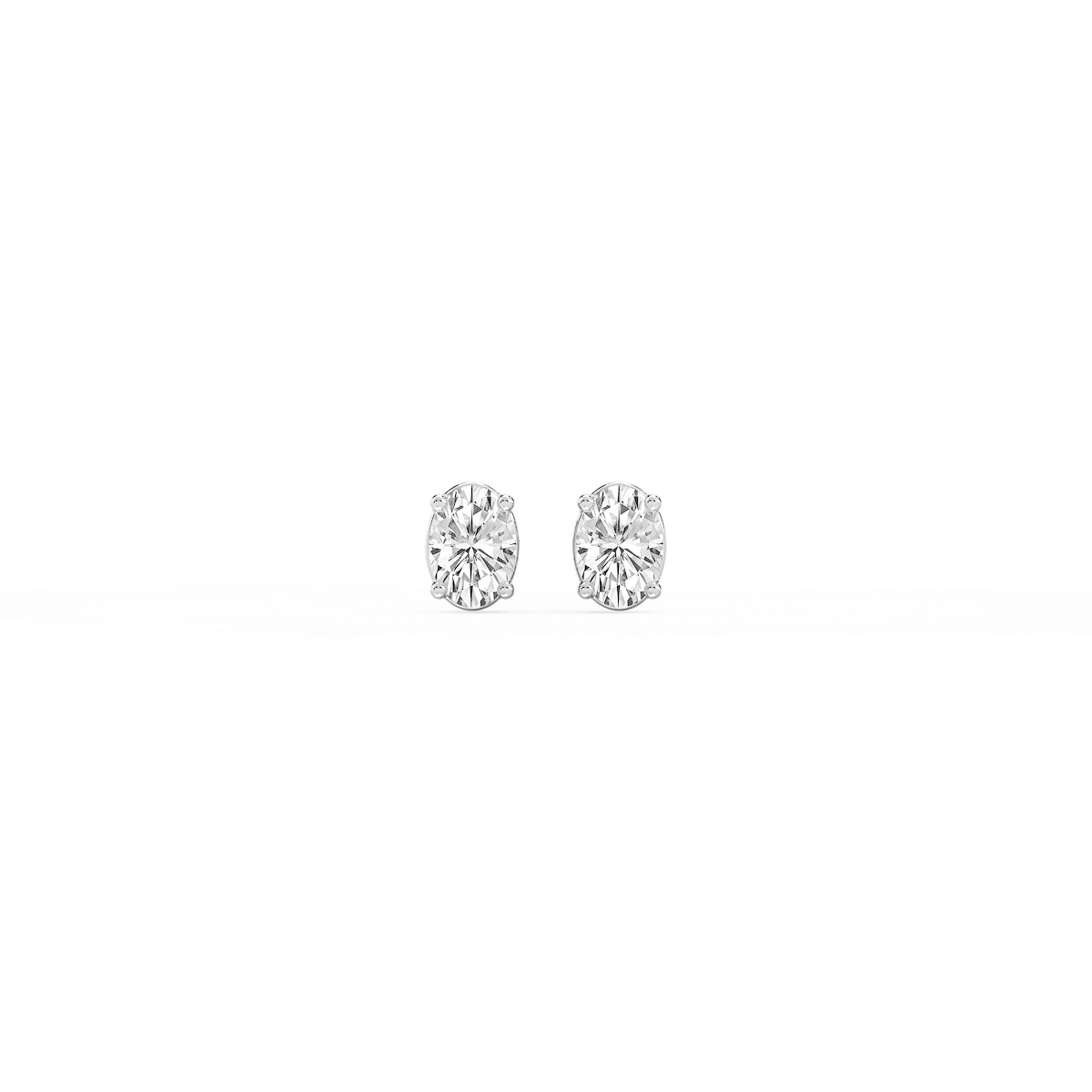 Oval Lab Grown Diamond Classic Four Prong Stud Earrings