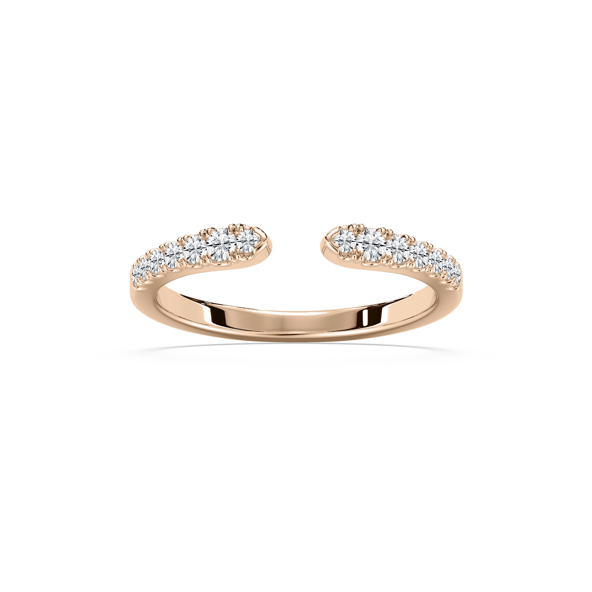 Aurelia 1/4 ctw Round Lab Grown Diamond Open Gap Graduated Stackable Band