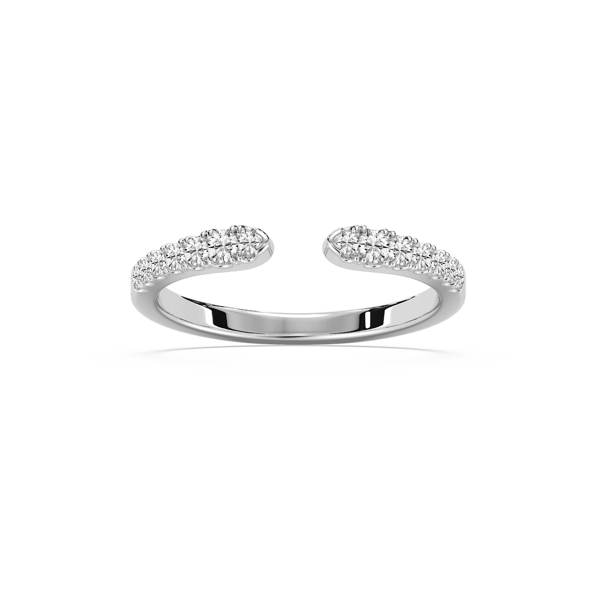 Aurelia 1/4 ctw Round Lab Grown Diamond Open Gap Graduated Stackable Band