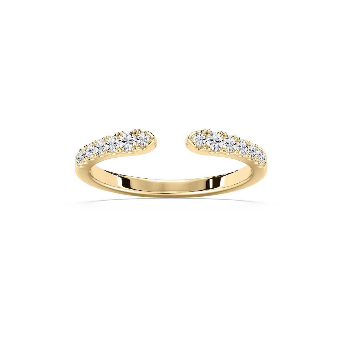 Aurelia 1/4 ctw Round Lab Grown Diamond Open Gap Graduated Stackable Band