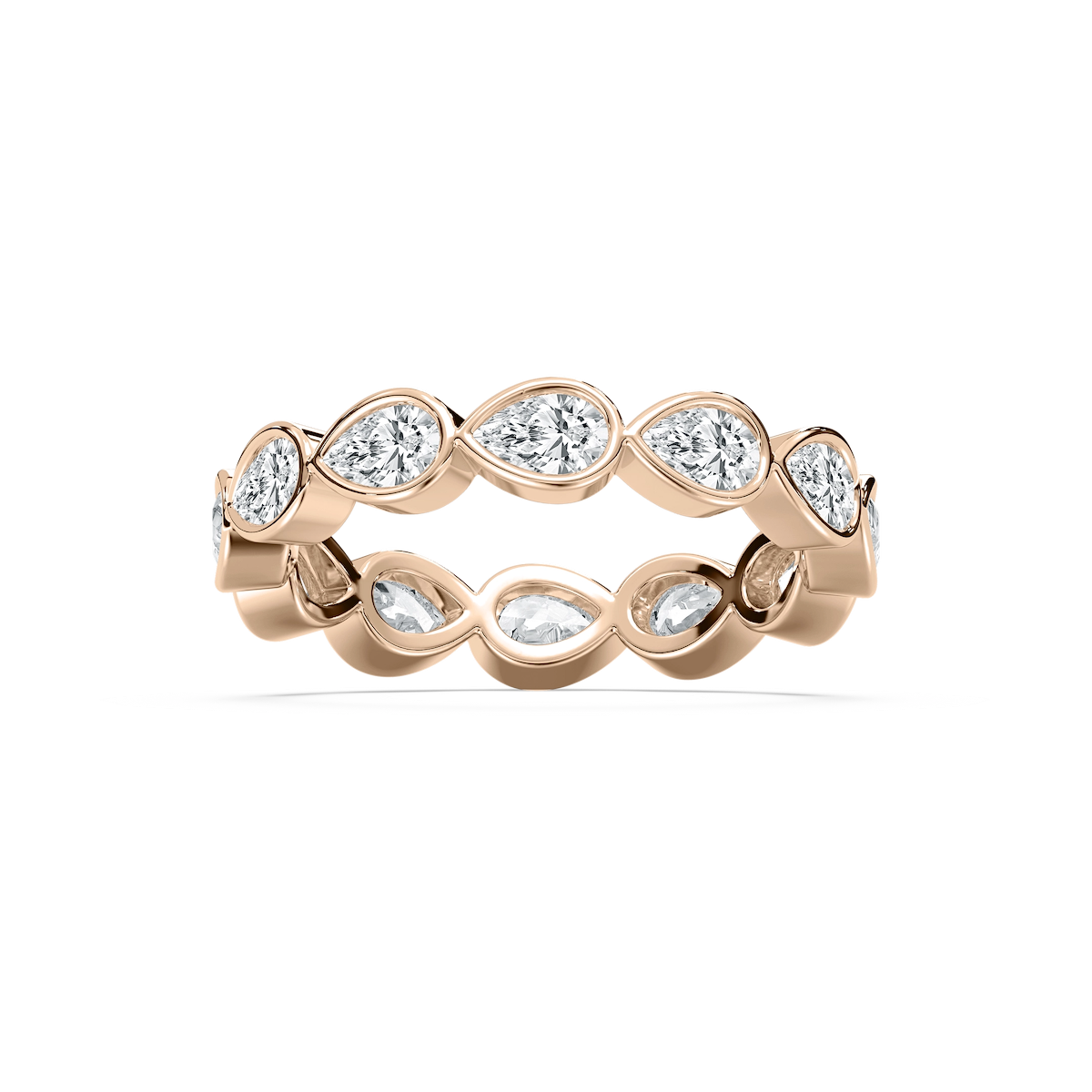Sarie 1 ⅞ ctw Pear Lab Grown Diamond East West Bezel Eternity Band