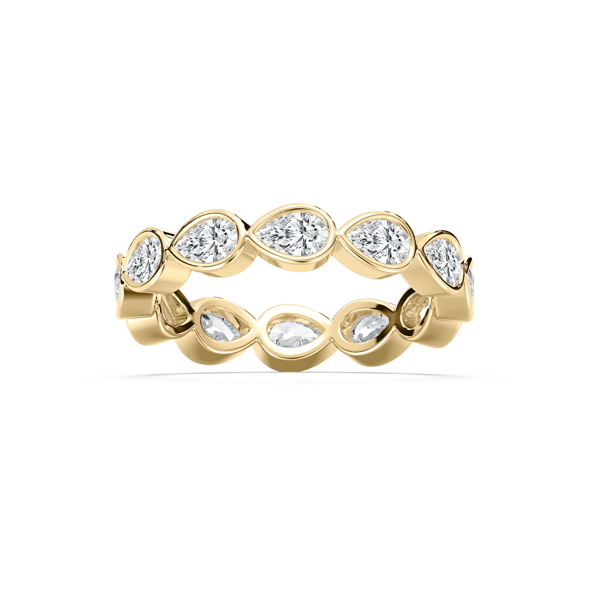 Sarie 1 ⅞ ctw Pear Lab Grown Diamond East West Bezel Eternity Band