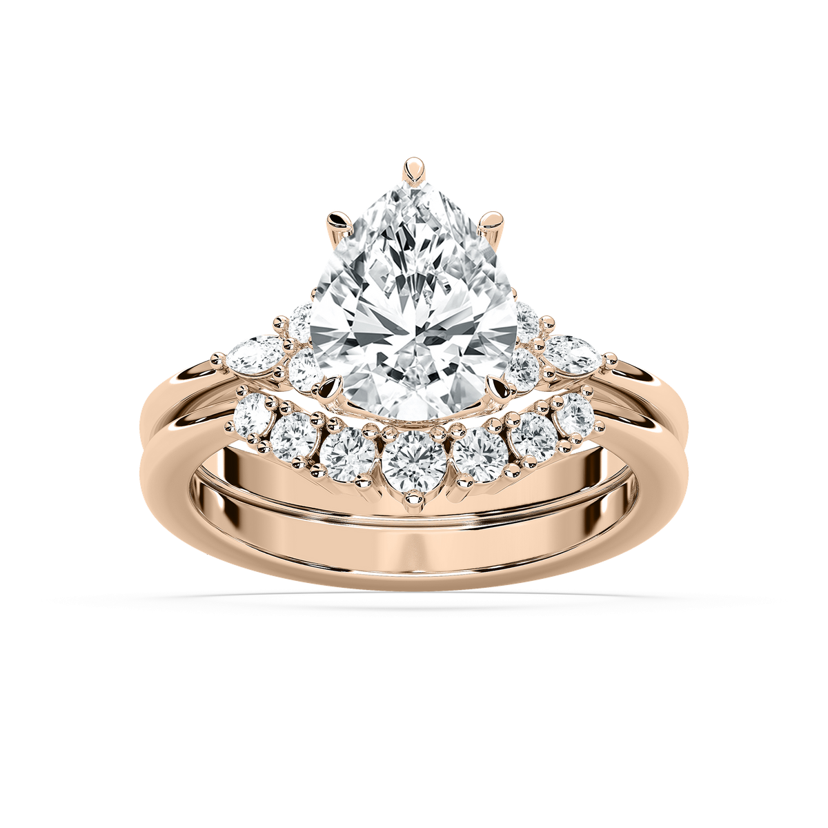 Talia 2 ⅞ ctw Pear Lab Grown Diamond Accented Wedding Set