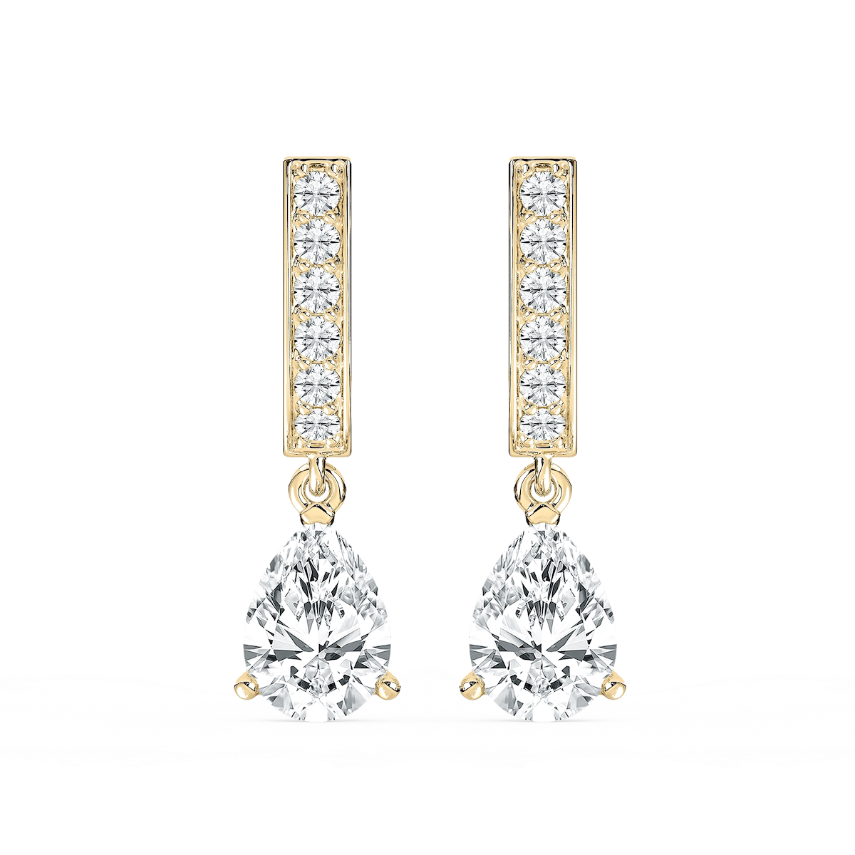 1 ⅔ ctw Pear Lab Grown Diamond Drop Earrings
