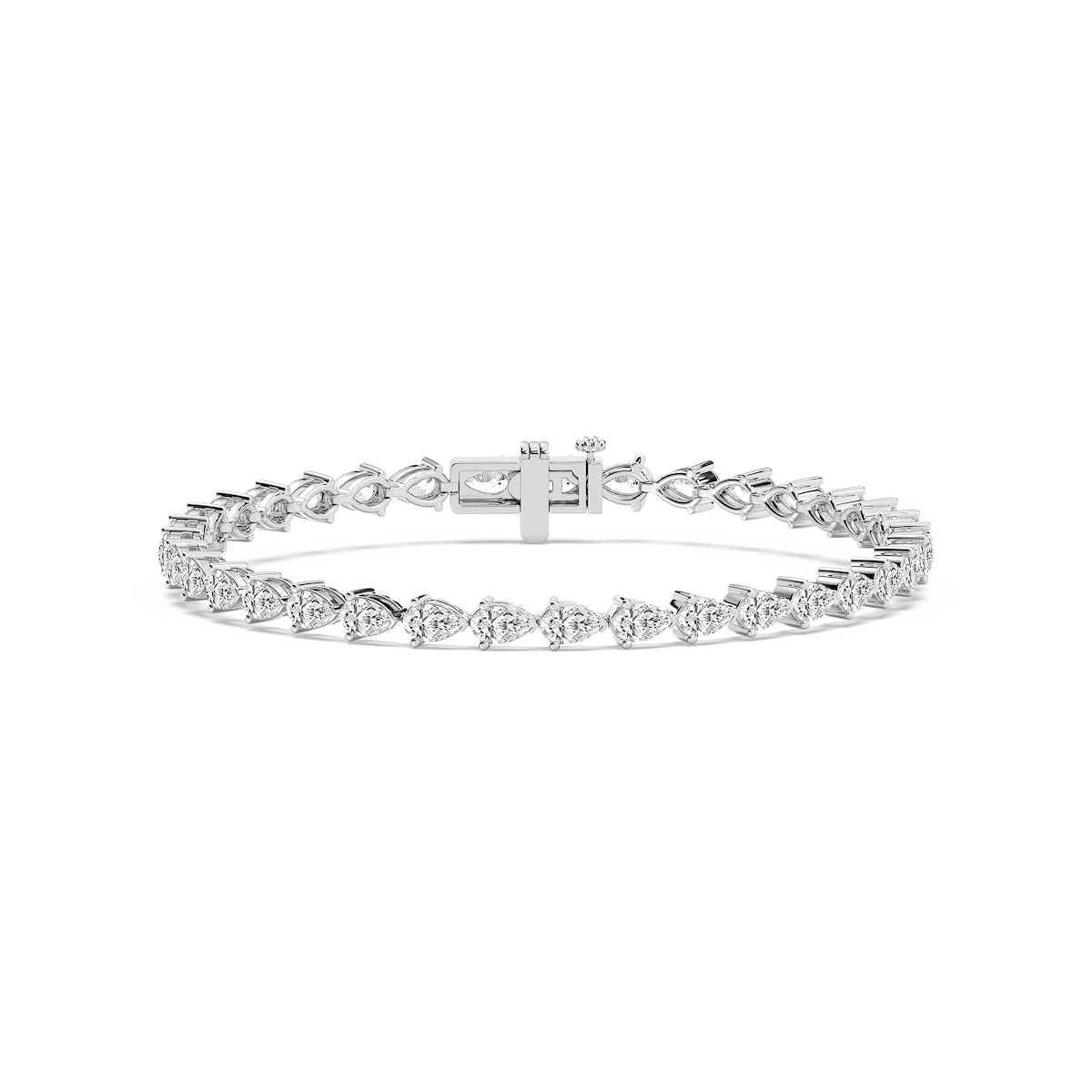 4 ⁷⁄₈ ctw Pear Lab Grown Diamond East West Tennis Bracelet  - 7 Inches