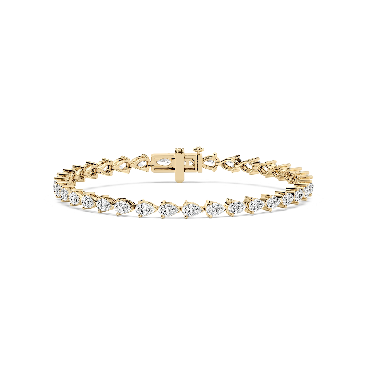 4 ⁷⁄₈ ctw Pear Lab Grown Diamond East West Tennis Bracelet  - 7 Inches