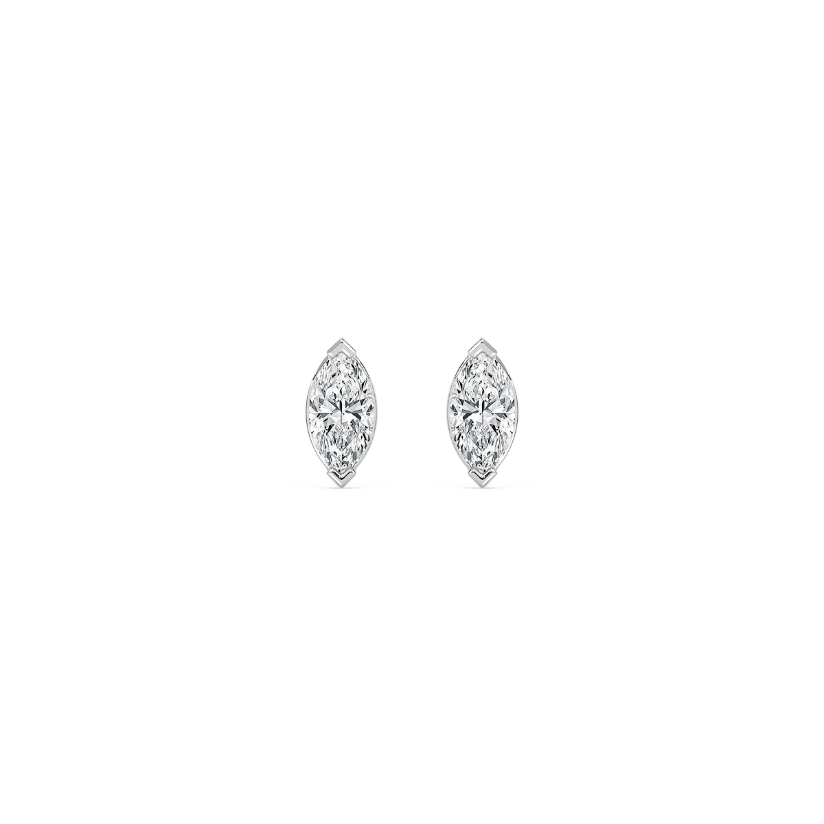 1/3 ctw Marquise Lab Grown Diamond Petite Bezel Earrings