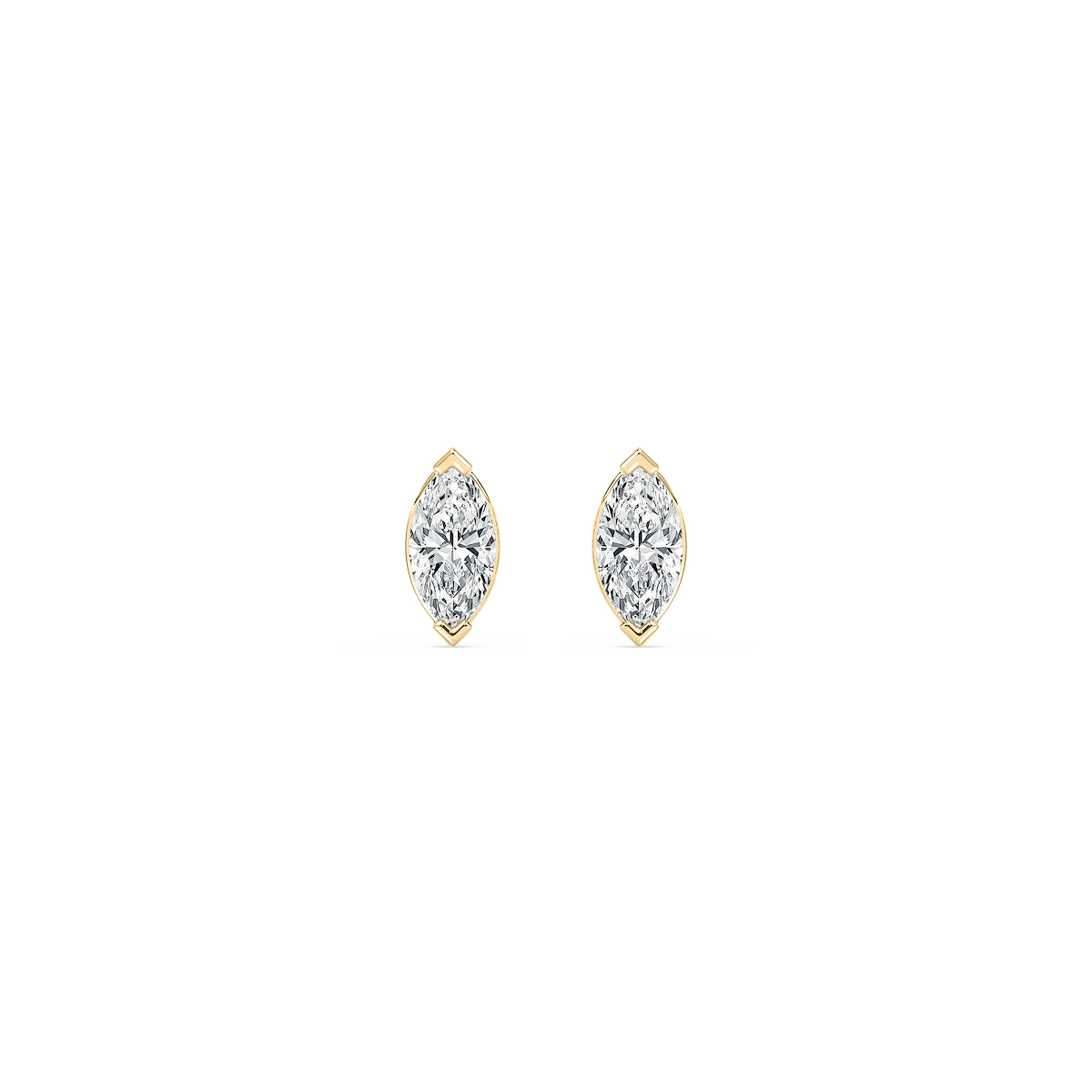 1/3 ctw Marquise Lab Grown Diamond Petite Bezel Earrings